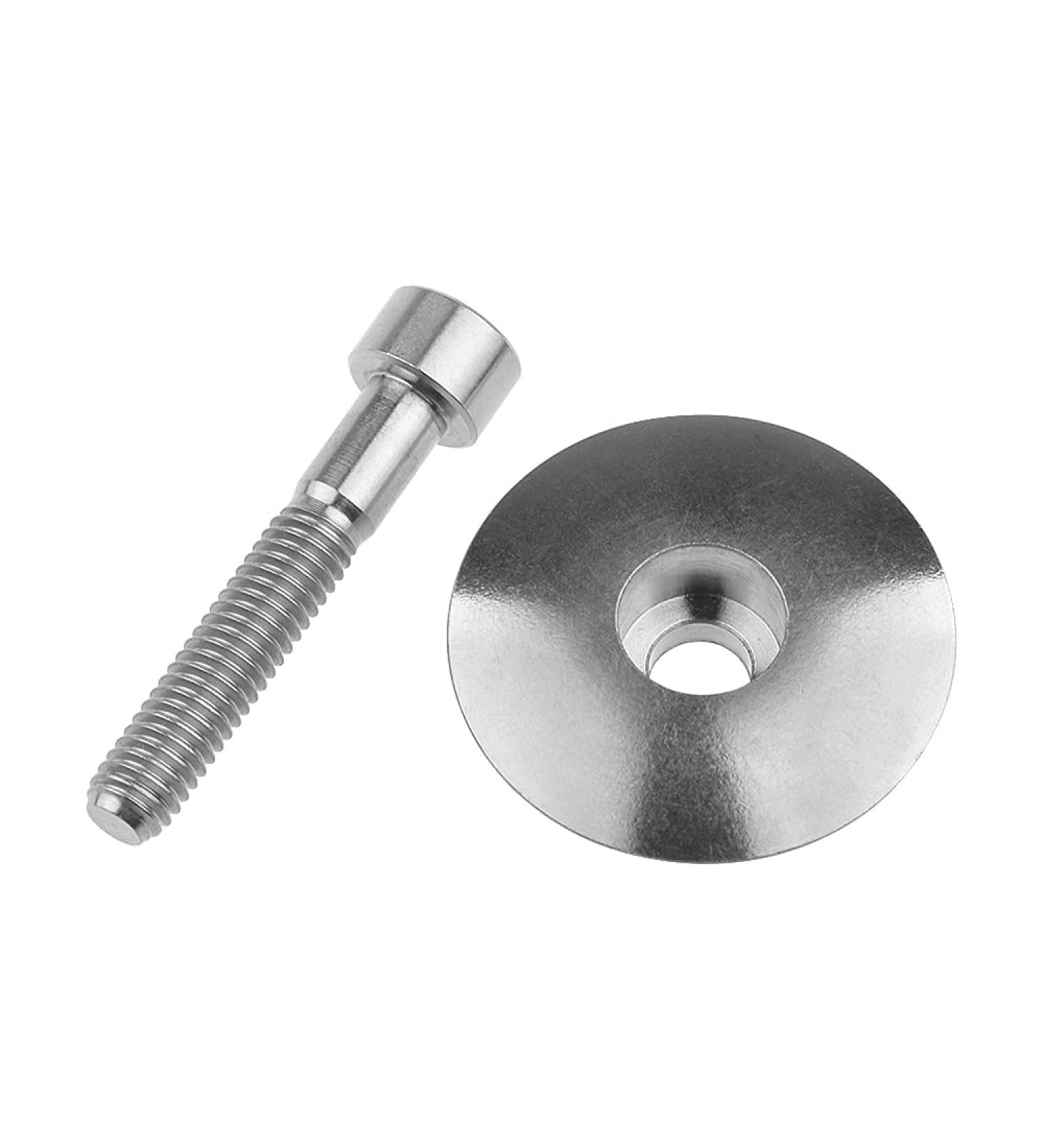 Wanyifa Titanium Headset Stem Top Cap 1-1/8 with M6 x 35mm Bolt - Buy Online on SooperMarket.com