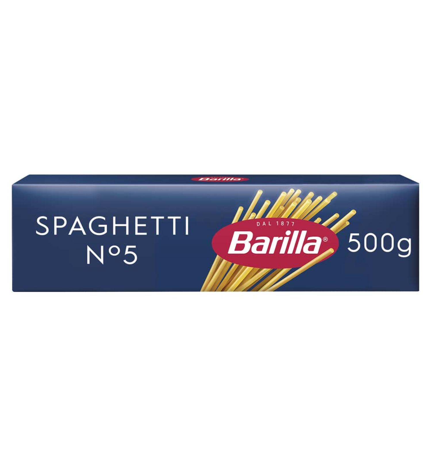 Buy Barilla Spaghetti Noodles n. 5 - 8 Pack (8 x 500g) | Premium Italian Pasta for International Shipping - Buy Online on SooperMarket.com