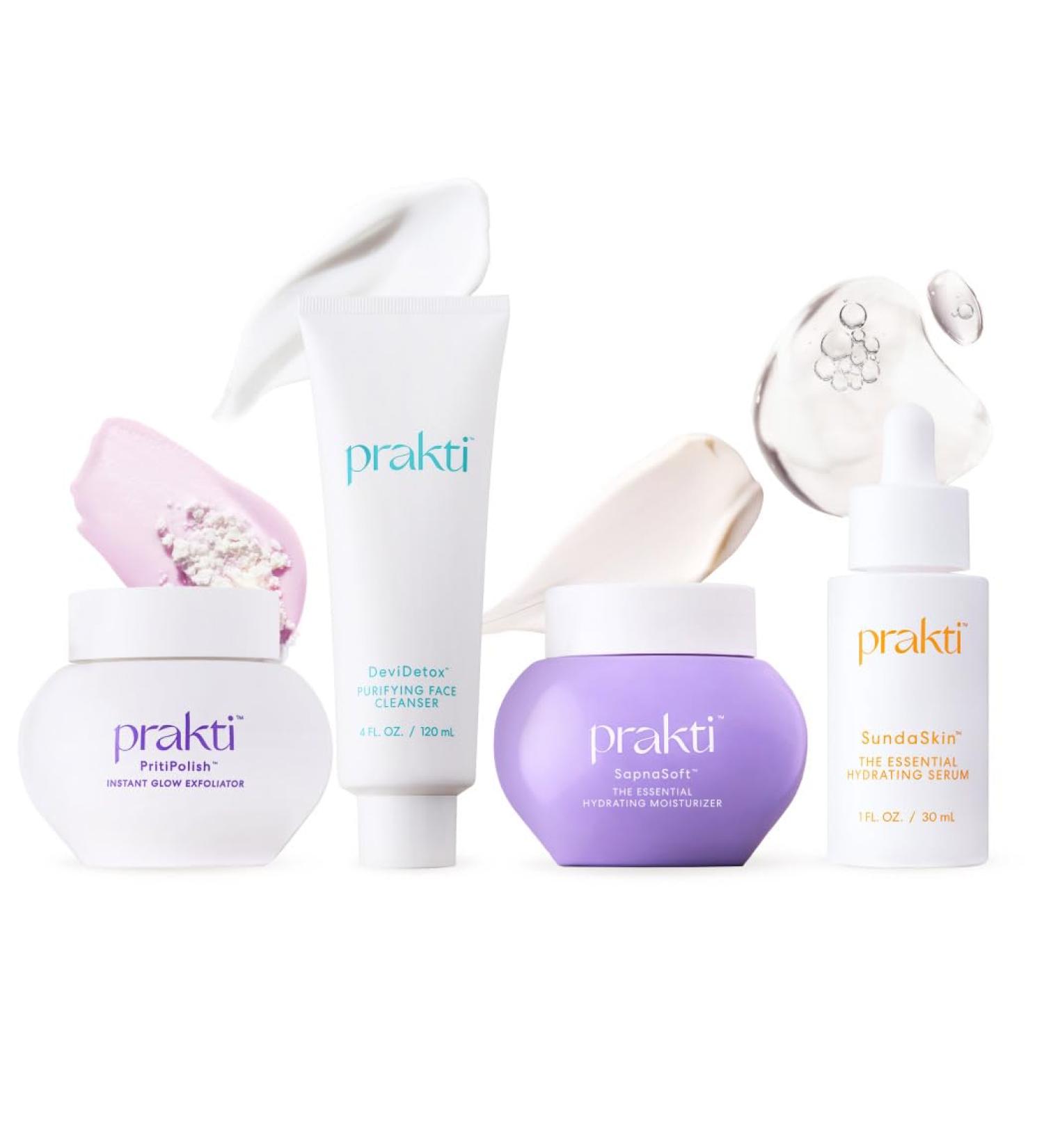 Prakti RaniRitual 4-Step Skin Care Set | Clean & Natural Ingredients for All Skin Types | DeviDetox PritiPolish SundaSkin SapnaSoft | $205 Value | International Shipping Available - Buy Online on SooperMarket.com