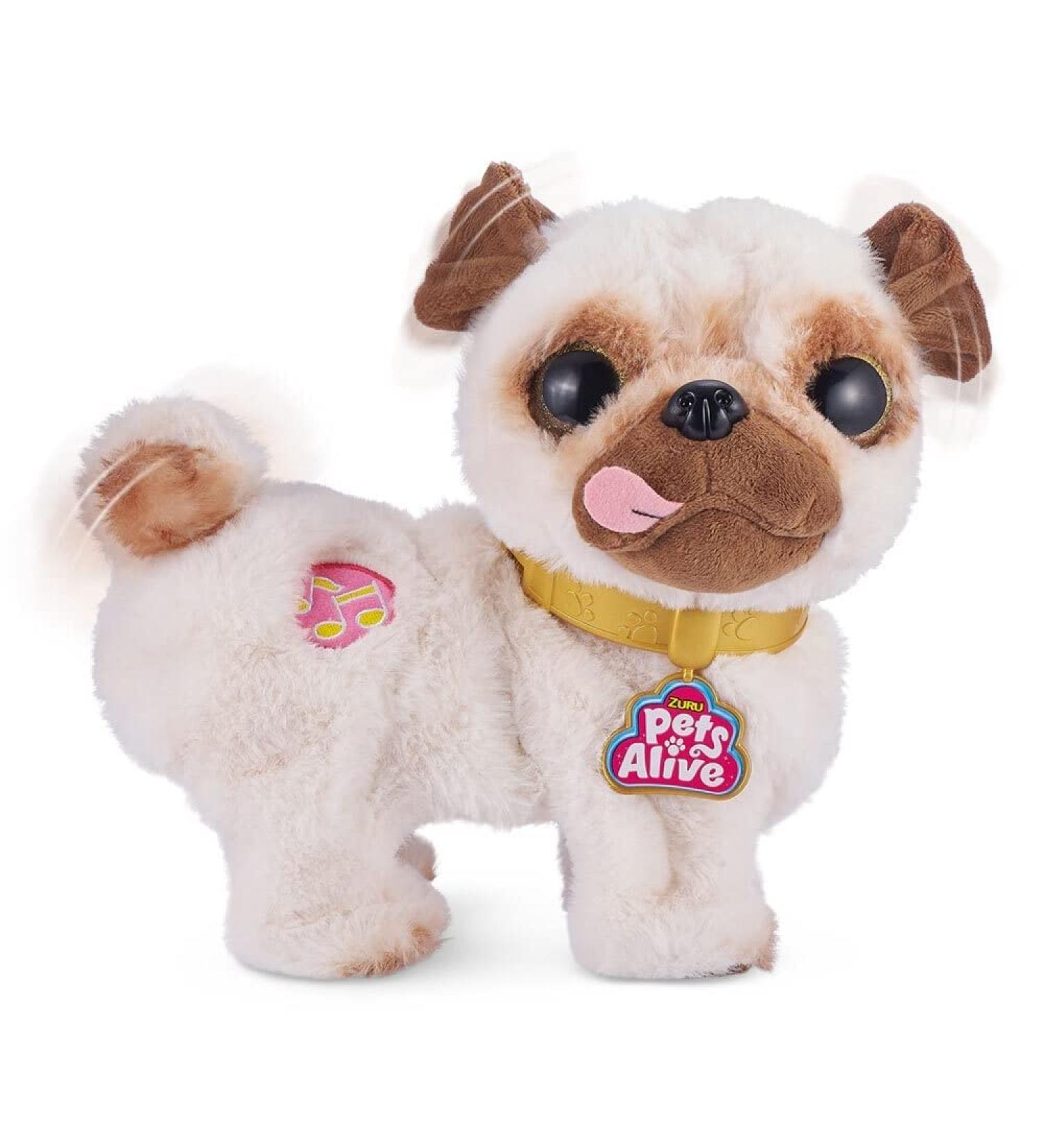 Pets Alive Poppy The Booty Shakin Pug Interactive Dancing Plush Puppy by ZURU - Fun & Entertaining Toy for Kids and Adults - Buy Online on SooperMarket.com