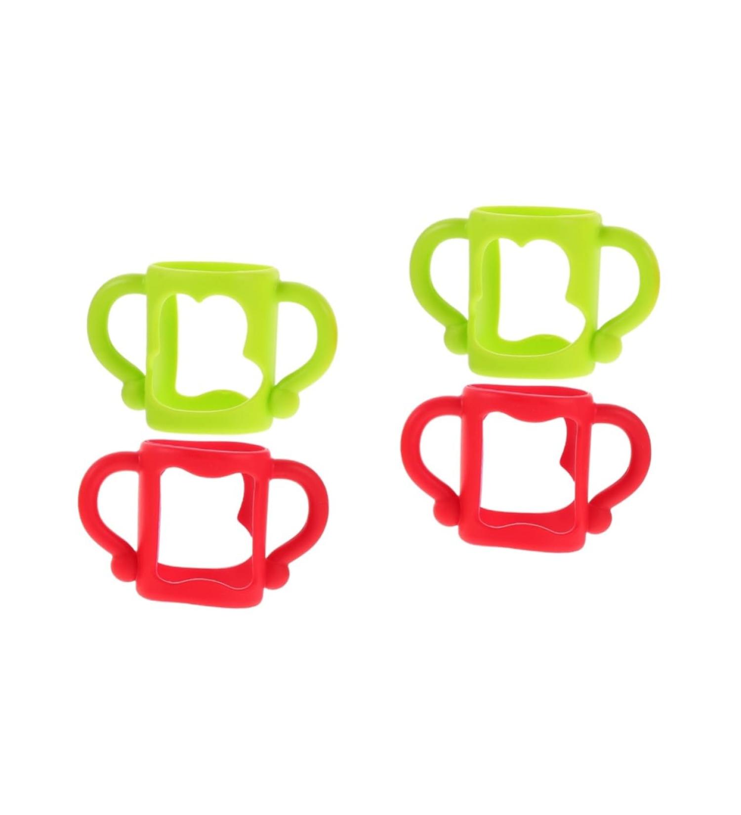 Vaguelly 4 Pcs Silicone Bottle Handle Milk Bottle Grips Bottle Grip Bottle Grip Milk Bottle Accessories Newborn Bottle Handle Silica Gel Silicone Soft Bottle 13.00X7.00X6.50CMx2pcs Assorted Colorx2pcs - Buy Online on SooperMarket.com