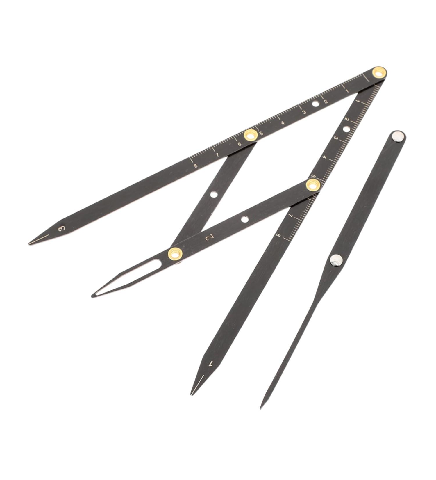 Anneome 1pc Second Generation Scale Calipers Eyebrow Measuring Rulers Makeup Set Stainless Steel 25x5x0.6cm Black - Buy Online on SooperMarket.com