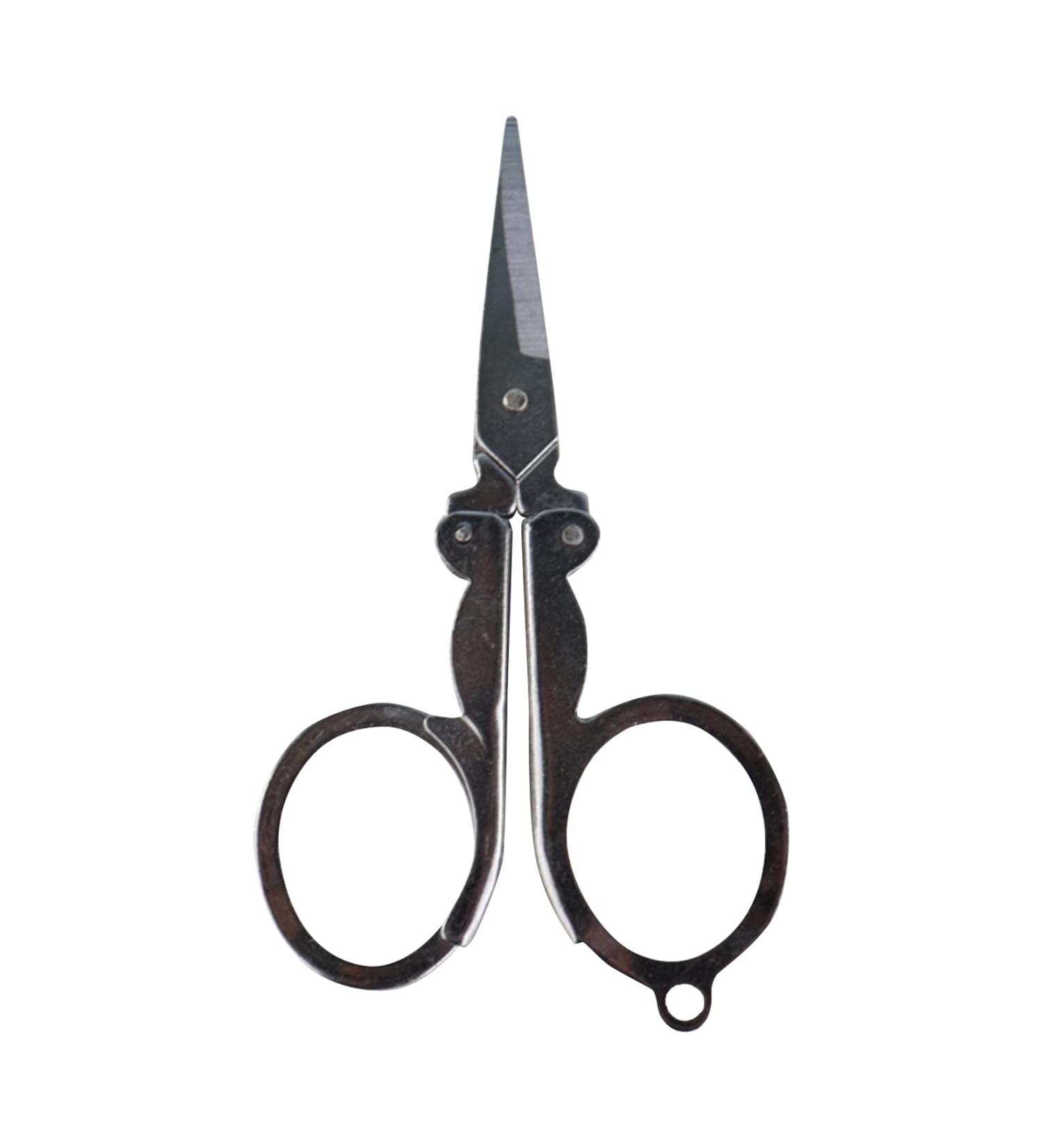 Buy Foldable Stainless Steel Eyebrow Scissors & Nose Hair Trimmer - Perfect Beauty Tool for Beard Mustache & Eyelash Care | International Shipping - Buy Online on SooperMarket.com