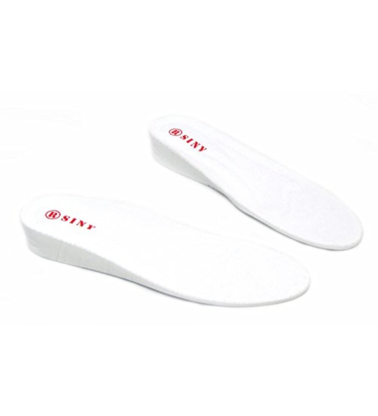 SINY Men Full Length Orthotic Shoe Insoles 3cm Heel Pain Flat Foot Care 1.2" White Cushion