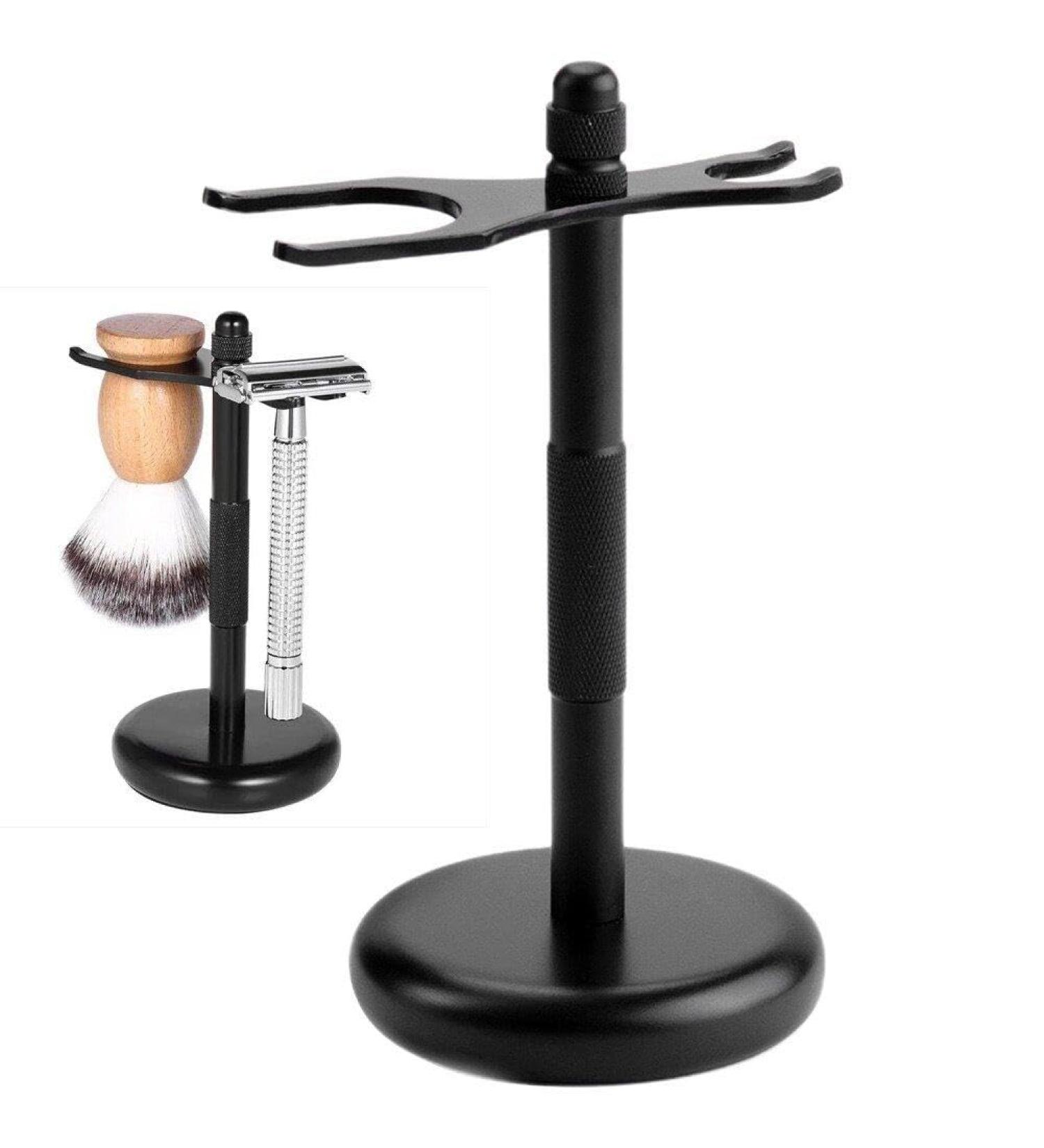 Amoy Men Razen Halter Stainless Steel Razor Stand - Premium Safety Shave Stand & Brush Holder for Restaurants | International Shipping - Buy Online on SooperMarket.com