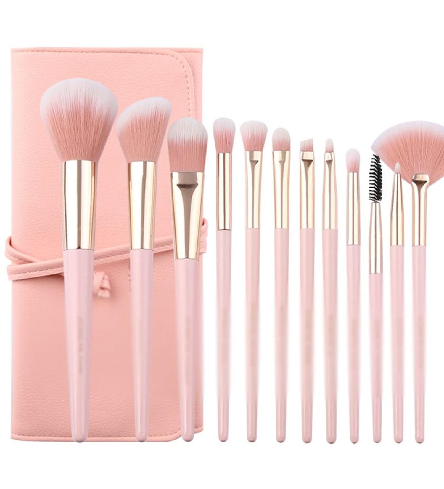 DFHBFG 12 Piece Makeup Brush Set - Complete Powder Tool Kit for Flawless Application | International Shipping - Buy Online on SooperMarket.com