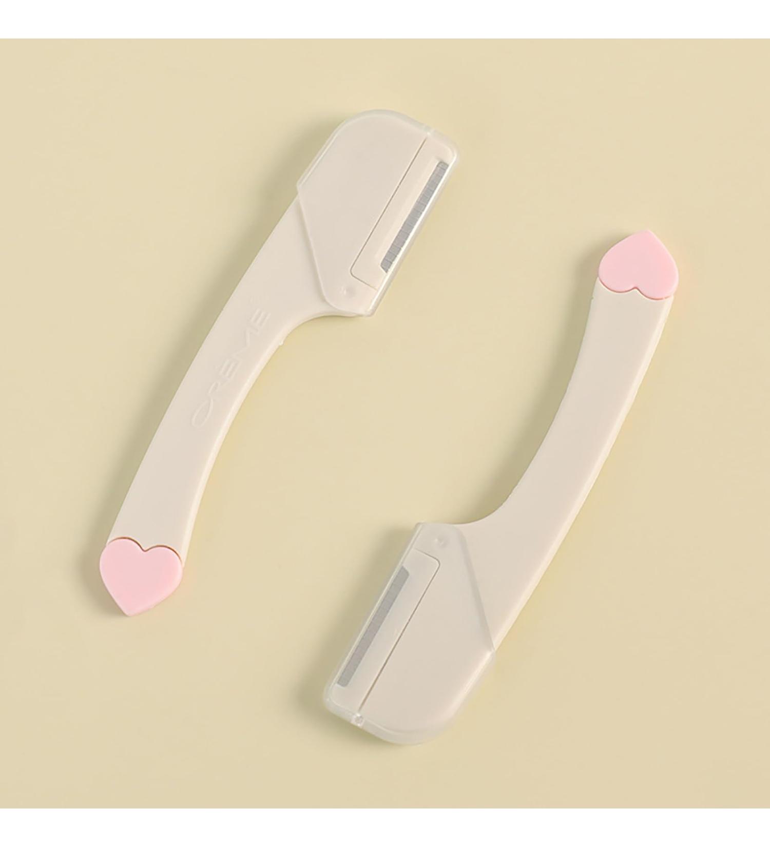 Eyebrow Razors - Multi-Purpose Dermaplaning Tools for Women | 2 Pack White | Trim Shape & Care - Buy Online on SooperMarket.com