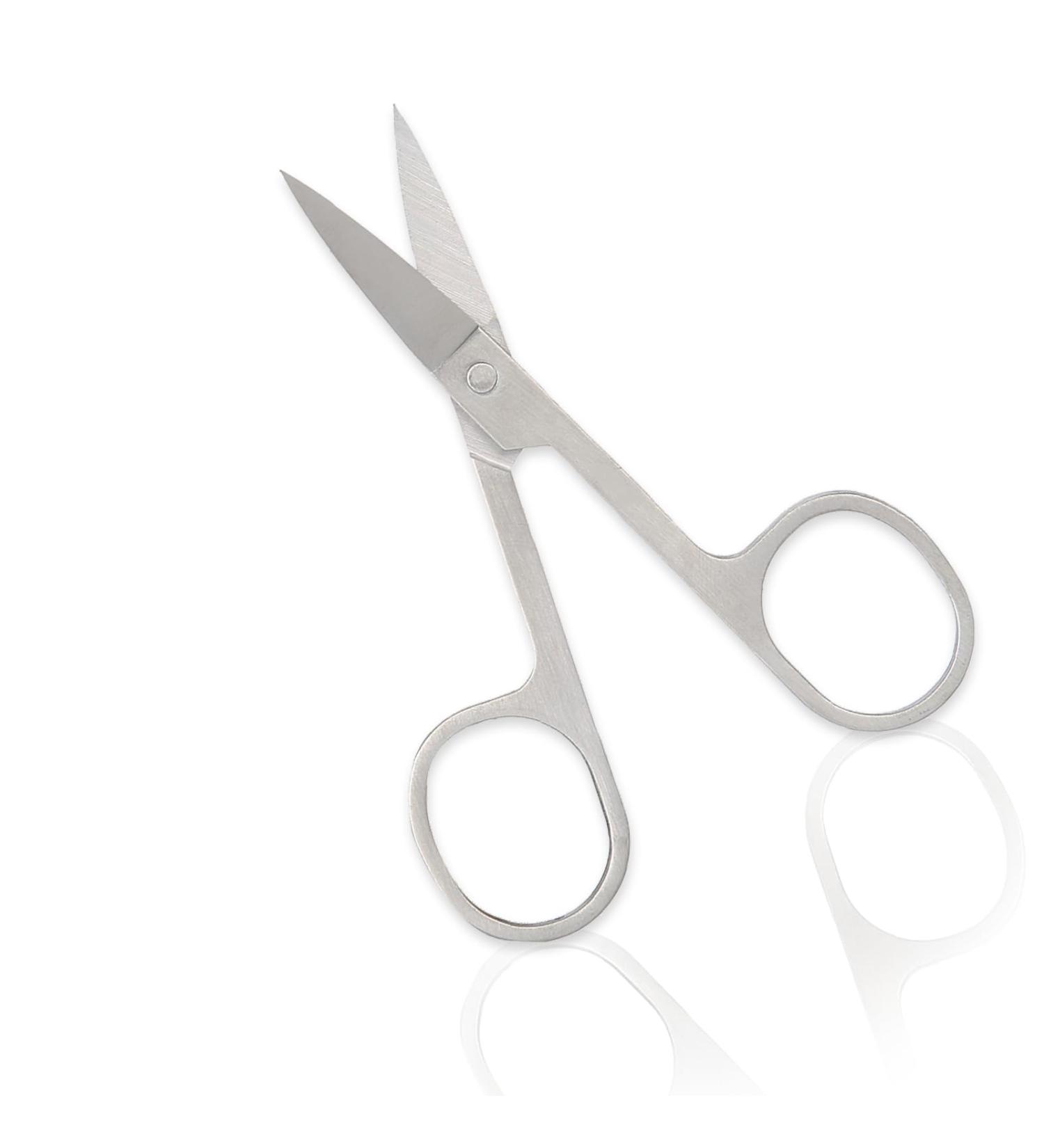 Premium Stainless Steel Nose Hair Trimmer & Eyelash Scissors for Men & Women - Professional Facial Hair Grooming - Buy Online on SooperMarket.com