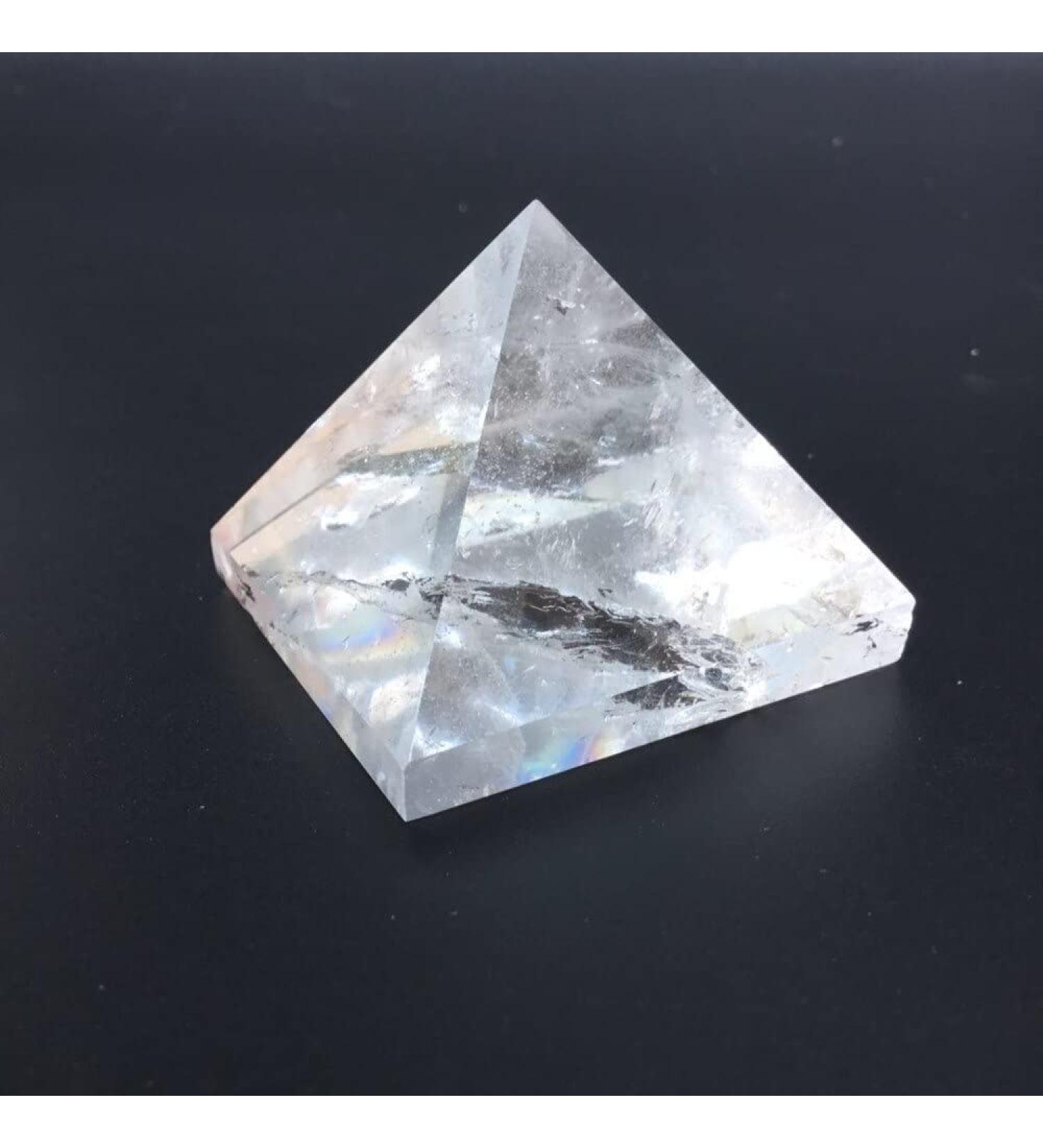 Natural Clear Quartz Crystal Stone Transparent Crystal Pyramid - Buy Online on SooperMarket.com