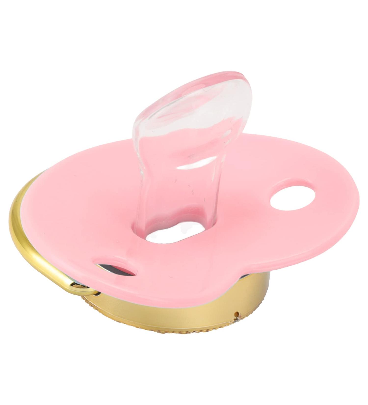 Portable Pink Baby Pacifier - Built-in Silicone Closed Loop Design for Home Use - Buy Online on SooperMarket.com