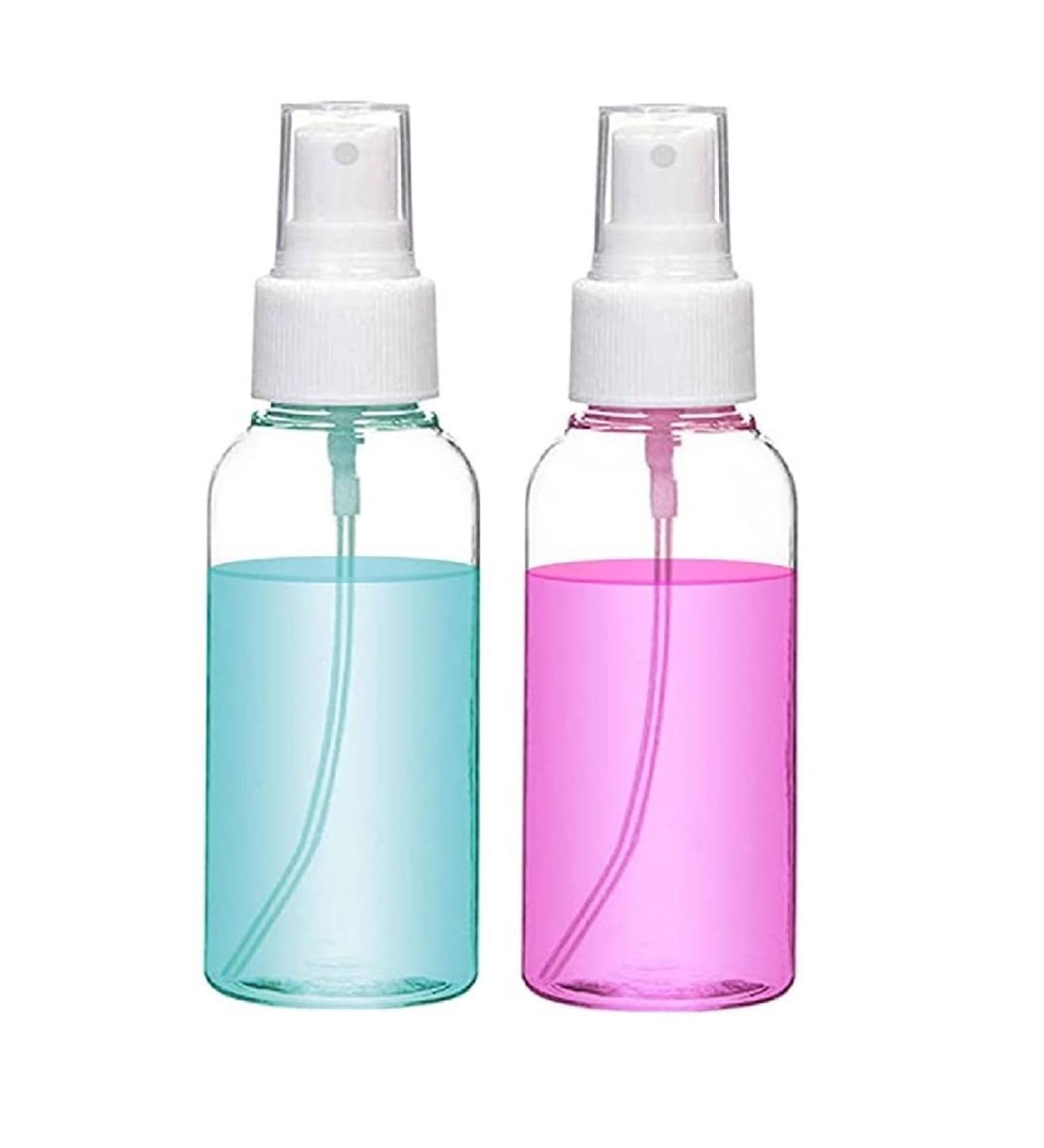 Symbah Small Spray bottle 50ml atomiser empty clear fine mist plastic Refillable spray bottles for Traveling Make-up Skincare Cleaning Liquids (3 PCS) with Funnel - Buy Online on SooperMarket.com