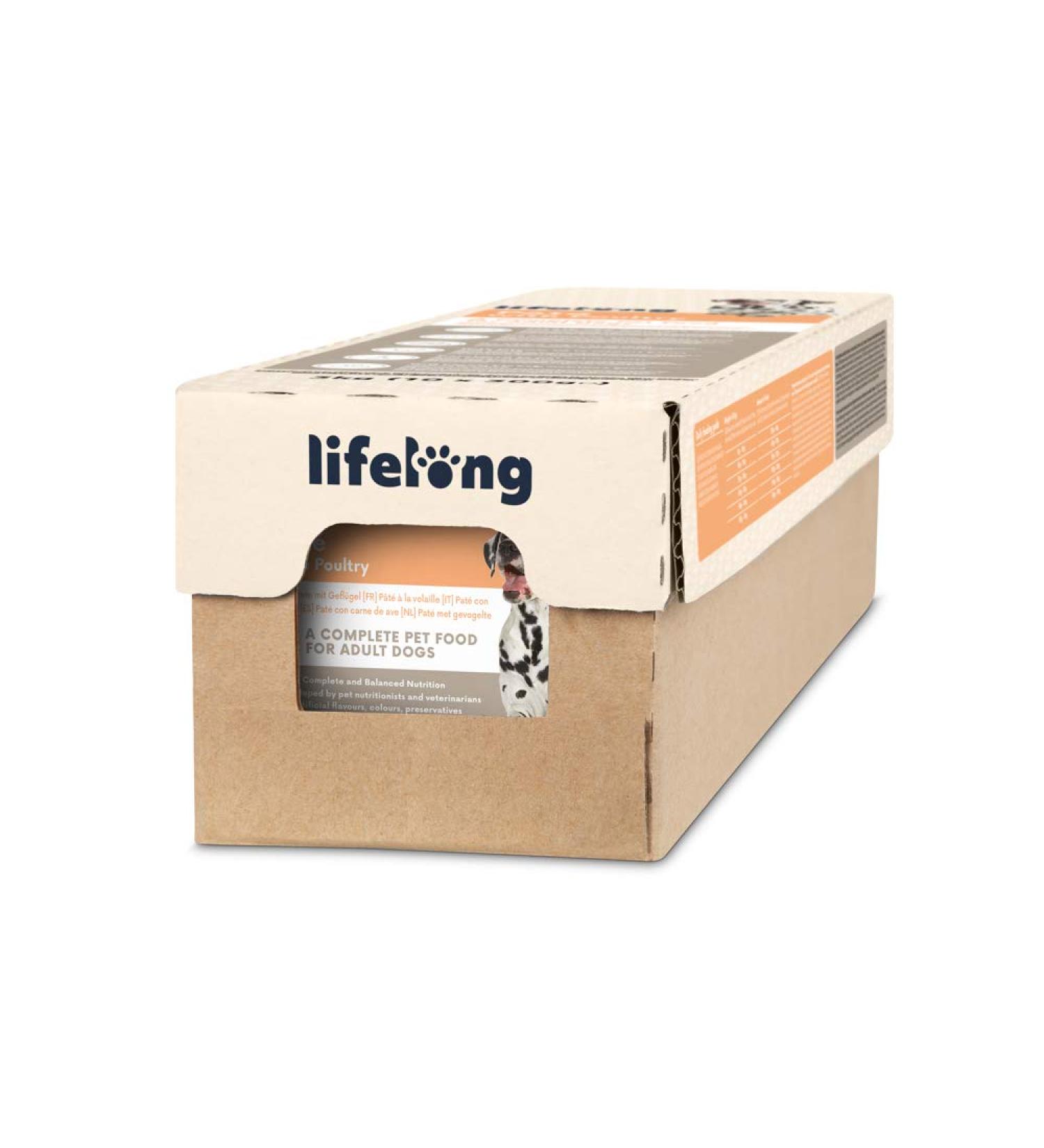 Amazon Brand - Lifelong Dog Food Pat with Poultry 300g Pack of 10 - Buy Online on SooperMarket.com