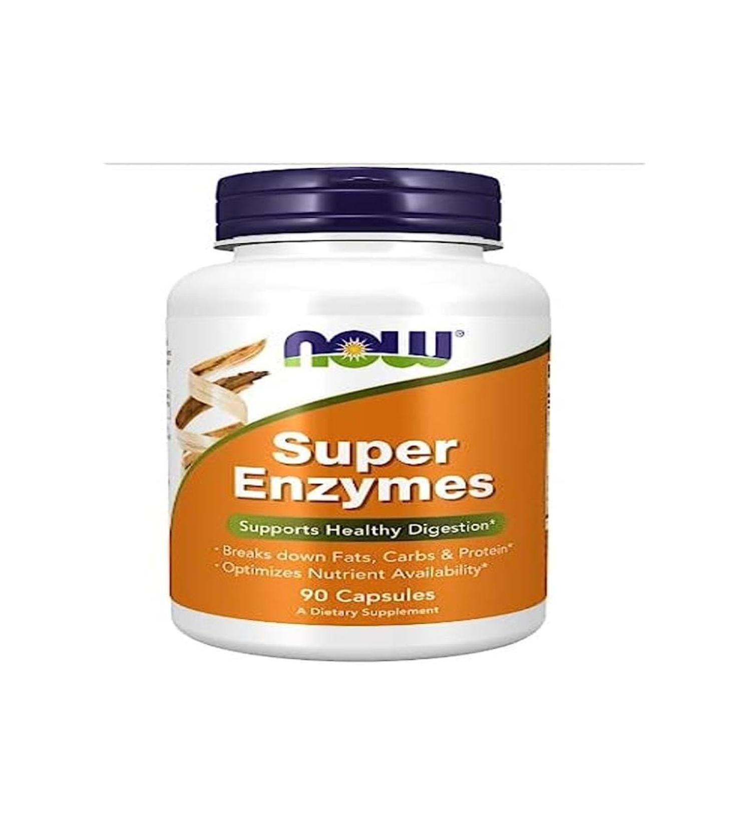 Now Foods Super Enzymes 90 Capsules Digestive Enzyme - Buy Online on SooperMarket.com