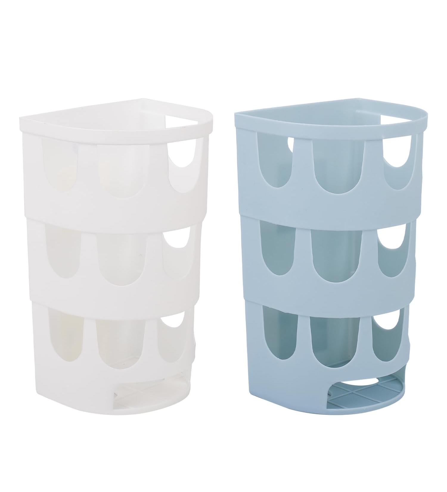 AOVNA 2 Pieces Rabbit Feeder Racks Hay Feeding Food Basket Plastic Hay Feeder Rack for Rabbits Guinea Pigs Chinchilla White & Blue - Buy Online on SooperMarket.com
