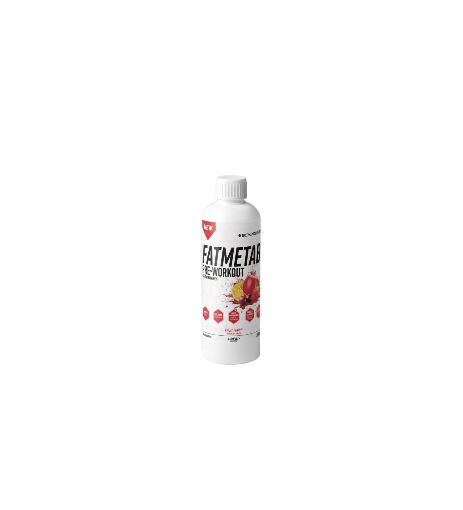 Schinoussa PreWorkout - Fatmetab Fruit Punch 500ml - Buy Online on SooperMarket.com