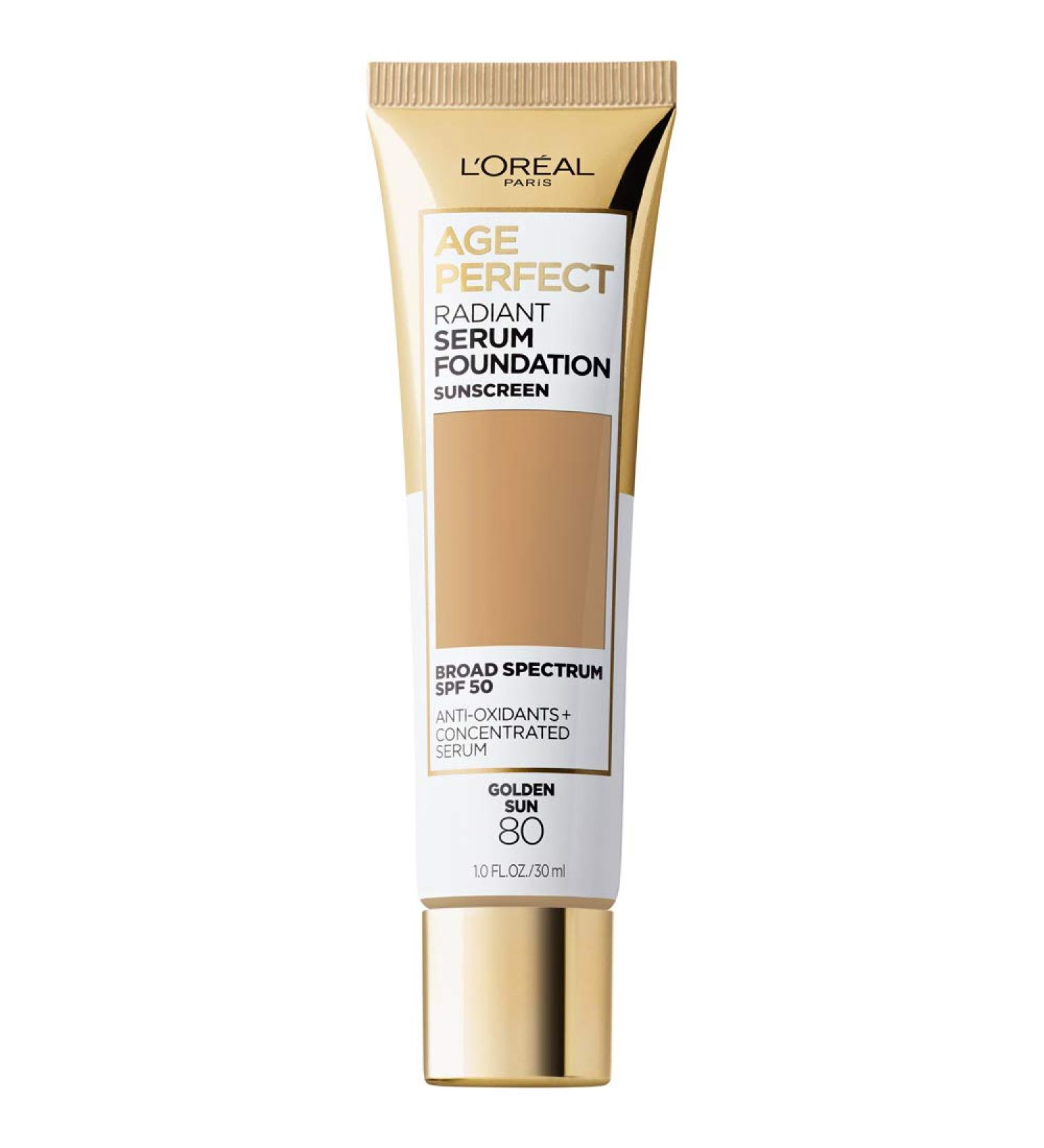L'Or al Paris Age Perfect Radiant Serum Foundation SPF 50 - Golden Sun 1oz - Buy Online on SooperMarket.com