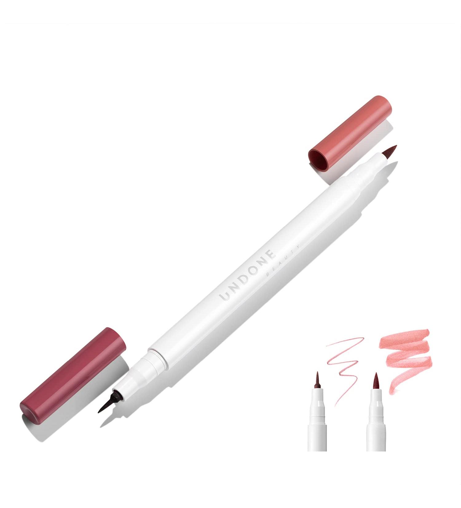 UNDONE BEAUTY 2-in-1 Stain + Liner - Longwearing Lip Color in Neutral Nude Beige | Vegan, Paraben-Free, Cruelty-Free - Buy Online on SooperMarket.com