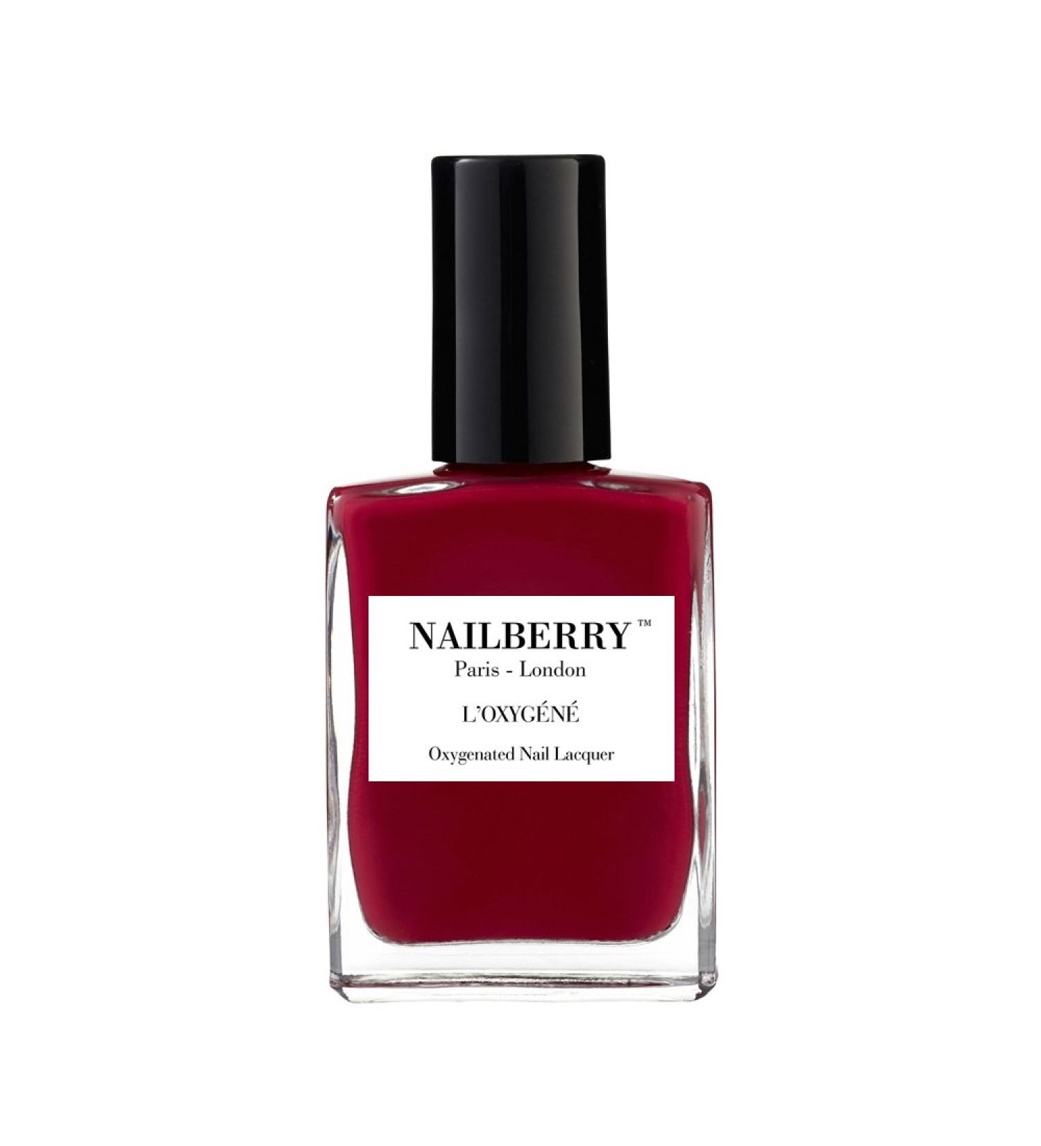 Nailberry L'Oxyg ne Oxygenated Nail Lacquer Strawberry Jam 15ml - Long-Lasting Color for Healthier Manicure | 12-Free, Vegan, Halal, Cruelty-Free, Gluten-Free - Buy Online on SooperMarket.com