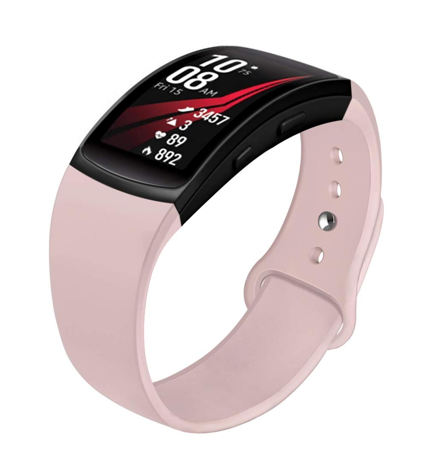 NAHAI Soft Silicone Replacement Band for Gear Fit 2 Pro - Sand Pink (L) - Buy Online on SooperMarket.com