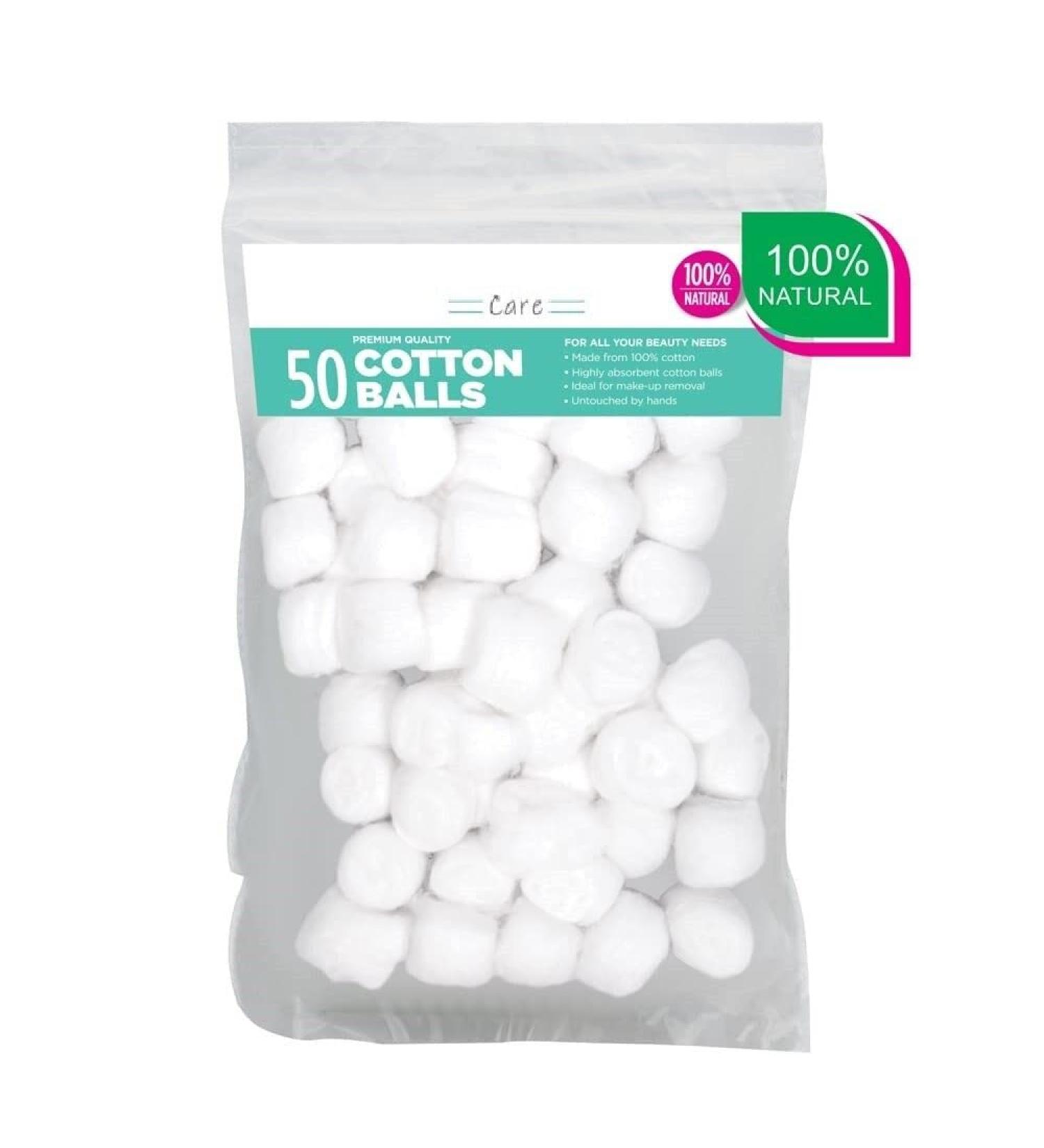 Spancare Cotton Balls - Eye Face Makeup & Nail Paint Remover (50 Pack) | Soft & Absorbent | International Shipping - Buy Online on SooperMarket.com
