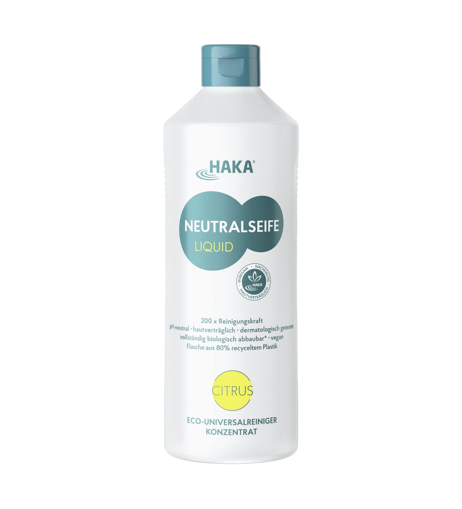 HAKA Neutral Soap Liquid Citrus Cleaner - pH-Neutral 200 Applications Long-Lasting Lemon Scent 1L All-Purpose International Shipping - Buy Online on SooperMarket.com