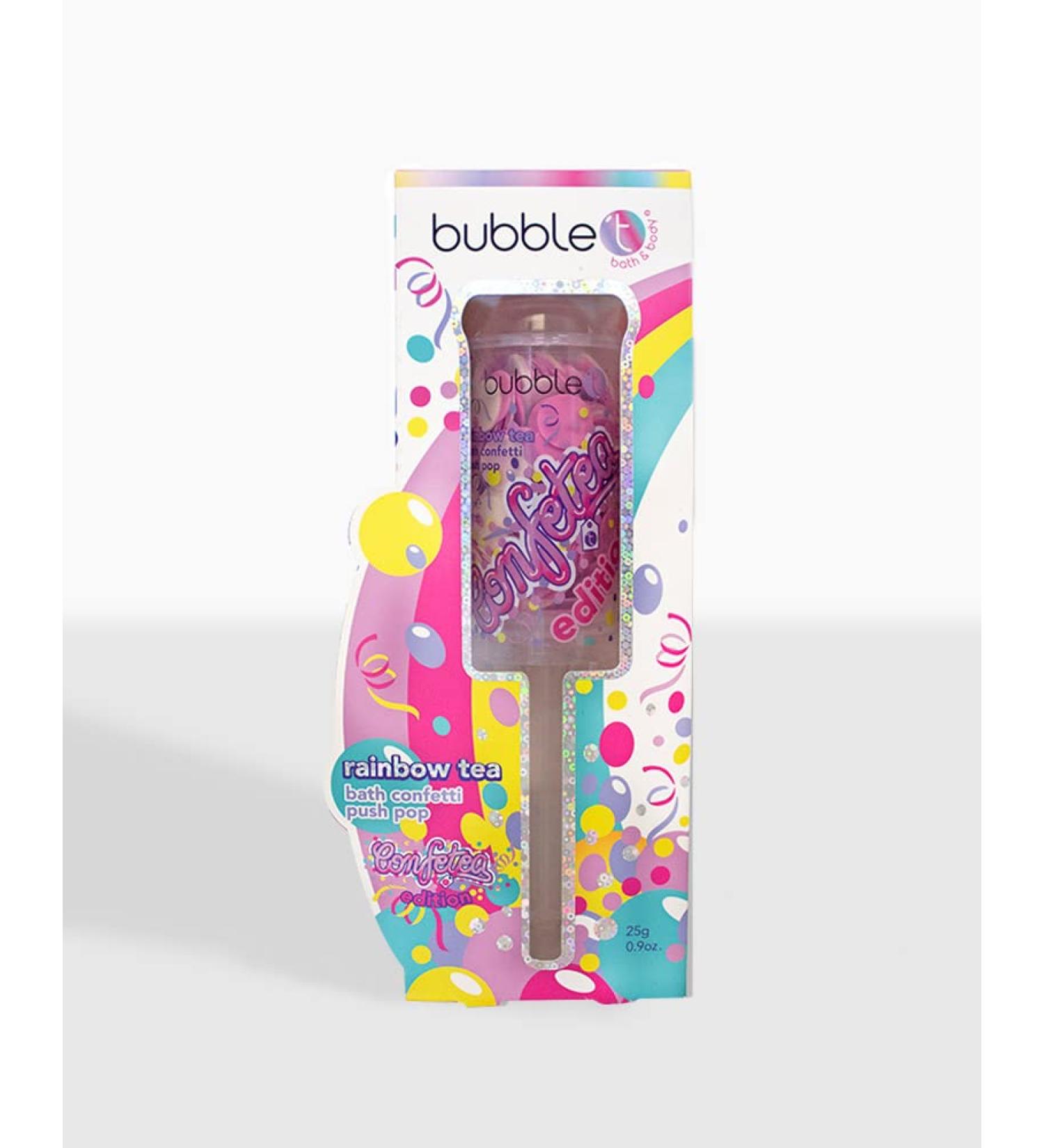 Bubble T Confetea Rainbow Tea Bath Confetti Push Pop - 25g | Berry & Tea Scented - Buy Online on SooperMarket.com