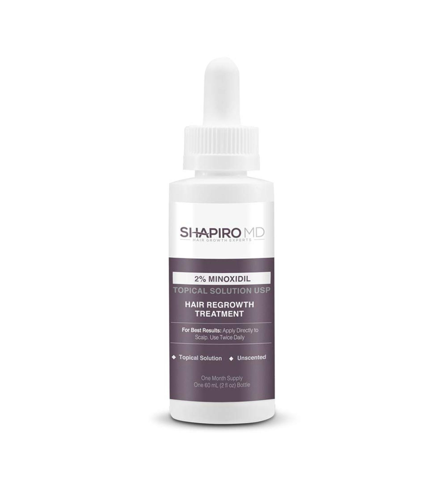 Minoxidil 2% Women's Hair Growth Serum | Promotes Hair Regrowth | Reactivates Hair Follicles | Shapiro MD - Buy Online on SooperMarket.com