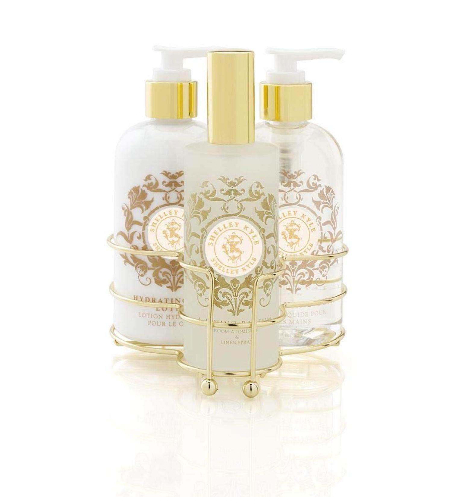 Buy Shelley Kyle Signature Three Piece Caddy - Body Lotion Hand Soap & Room Spray | International Shipping Available - Buy Online on SooperMarket.com