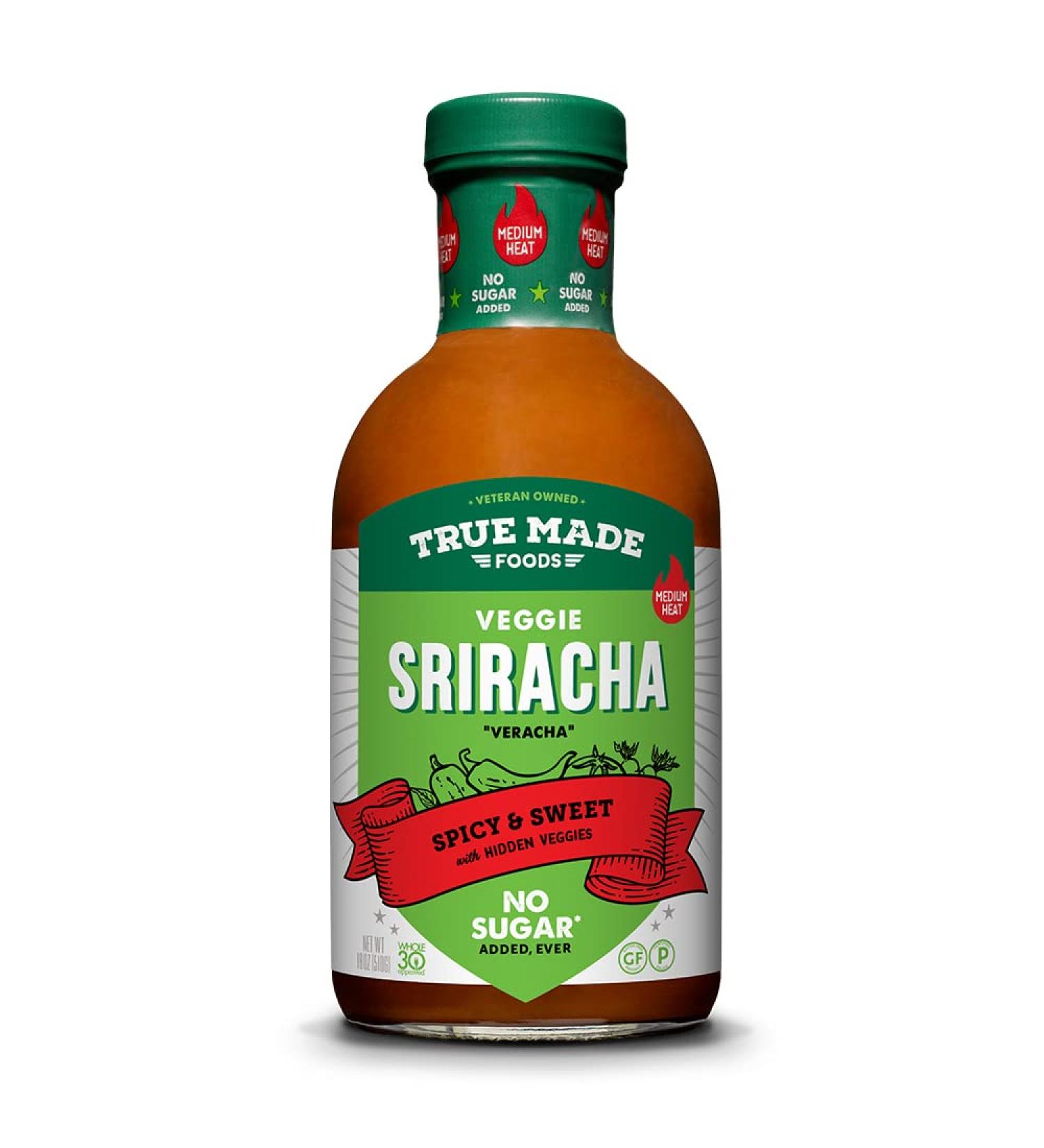 True Made Foods Original Veracha - Vegetable Sriracha, Whole30, Paleo, Non-GMO, Sugar-Free, 18 oz - Buy Online on SooperMarket.com
