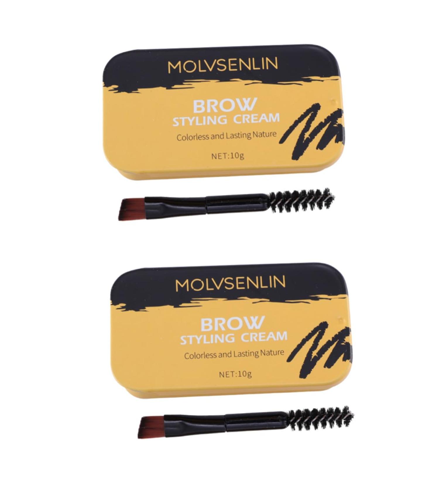 Angoily 2 Pcs Styling Cream Wax and Clear Brow Wax Makeup Wax Stick Earth Tones - Buy Online on SooperMarket.com