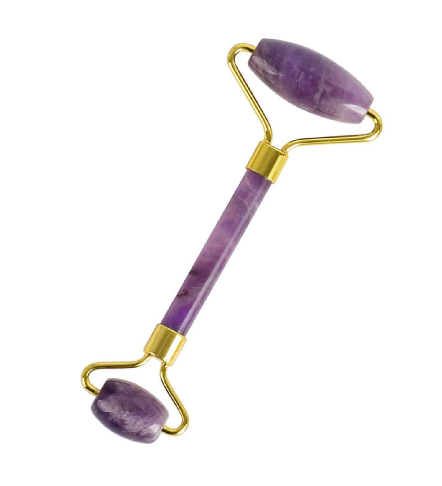Multi-Material Jade Roller Double Head Face Massager - Crystal Facial Rolling Stick | Shipping Worldwide - Buy Online on SooperMarket.com