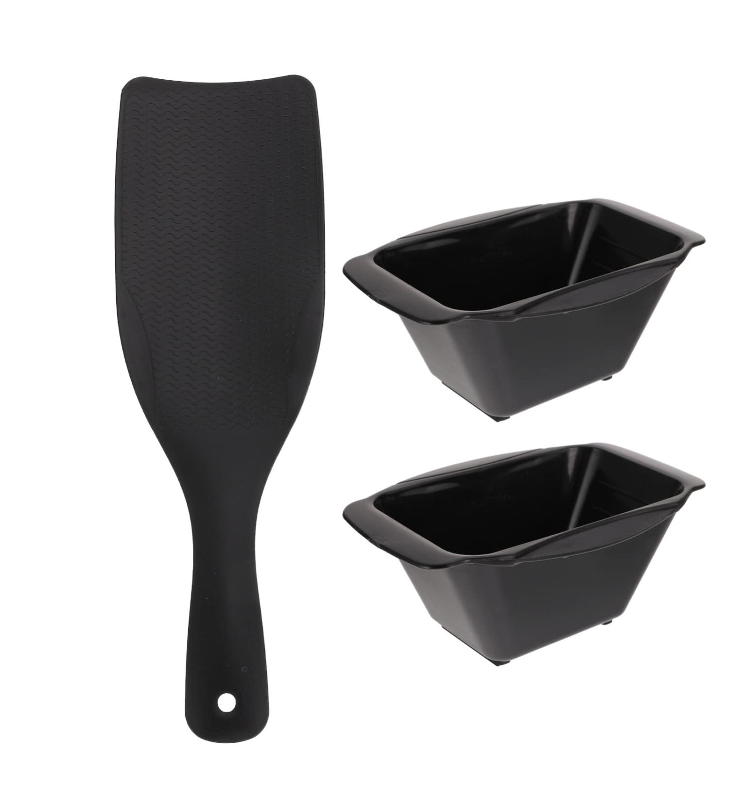 Minkissy 1 Set Hair Coloring Tools Hair Dying Cream Bowl Highlighting Board with Teeth Hair Colour Board Highlight Board for Hair Barber Salon Hairdressing Tools Modeling Abs Balance Board Black - Buy Online on SooperMarket.com