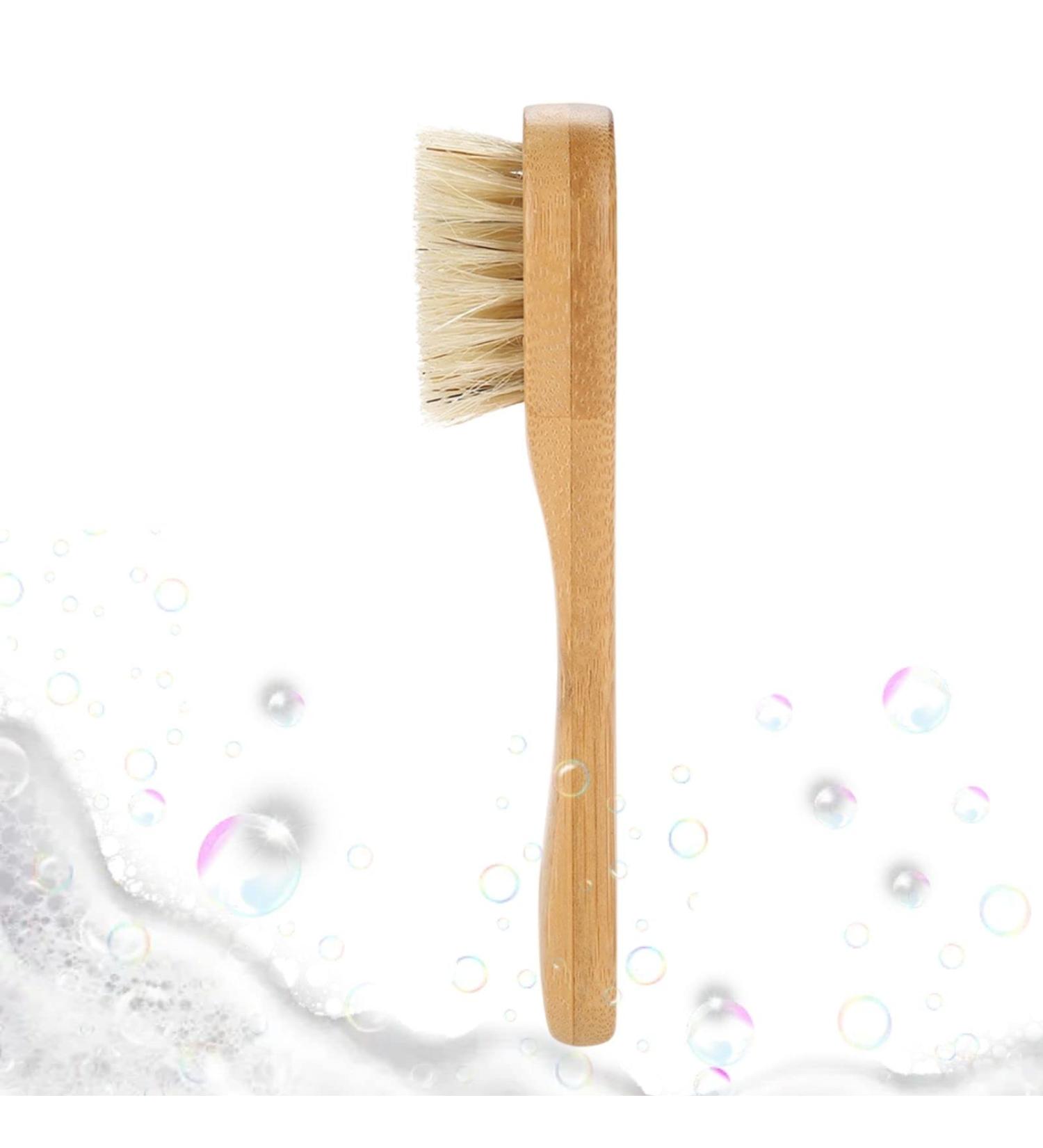 Buy Manual Facial Cleansing Brush - Exfoliating Skin Tool with Wooden Handle for Deep Pore Cleaning - Ideal for Daily Facial Care - Buy Online on SooperMarket.com