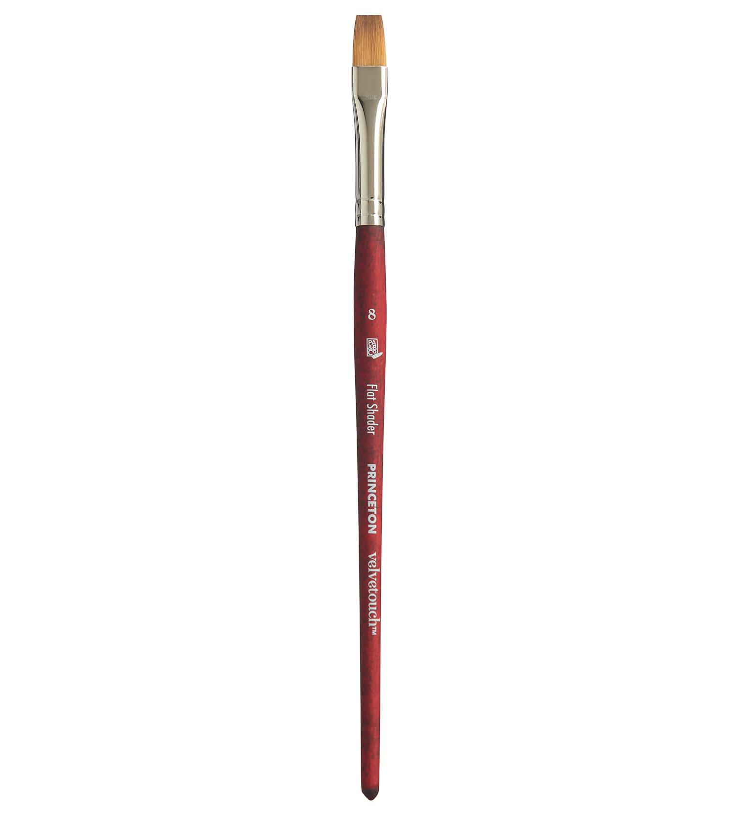 Princeton Velvetouch 3950 Flat Shader Paint Brush - Ideal for Acrylic, Oil, and Watercolor - Size 8 - Buy Online on SooperMarket.com