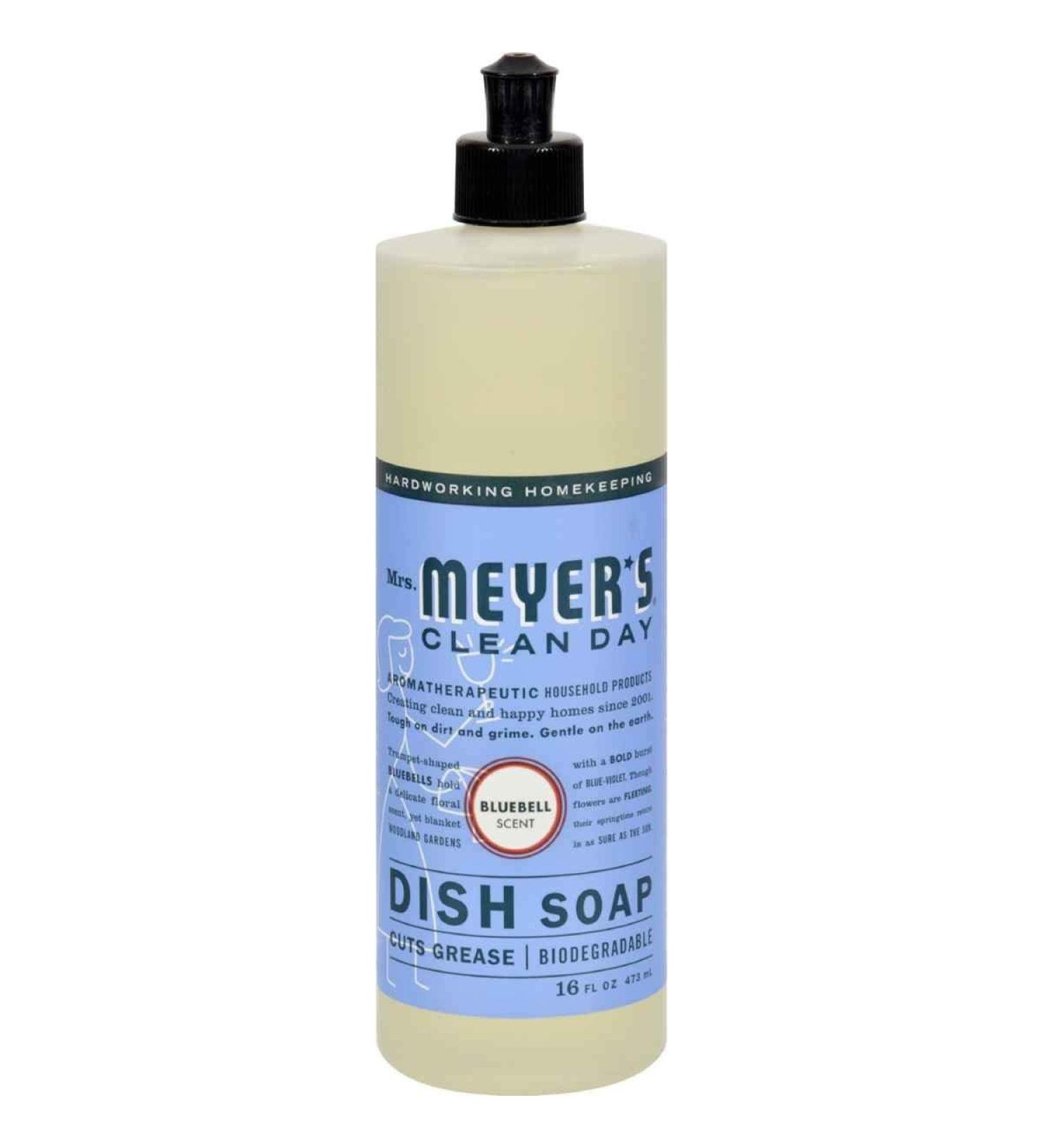 Mrs. Meyer'S Liquid Dish Soap Concentrated Bluebell Scent 16 Oz