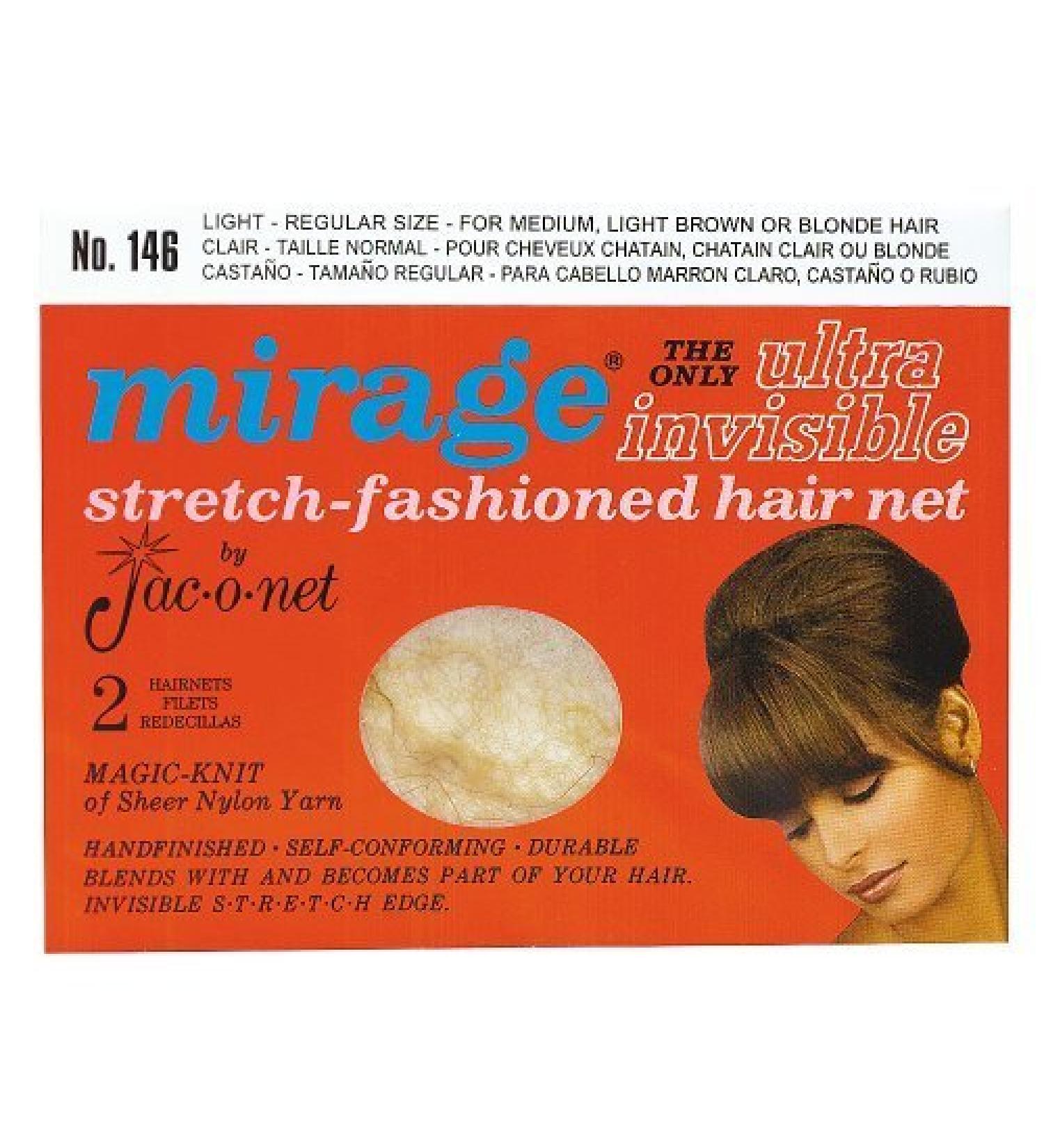 Hair Net Jac-O-Net Mirage Ultra-Invisible Light 2 Per Pack Pack of 12