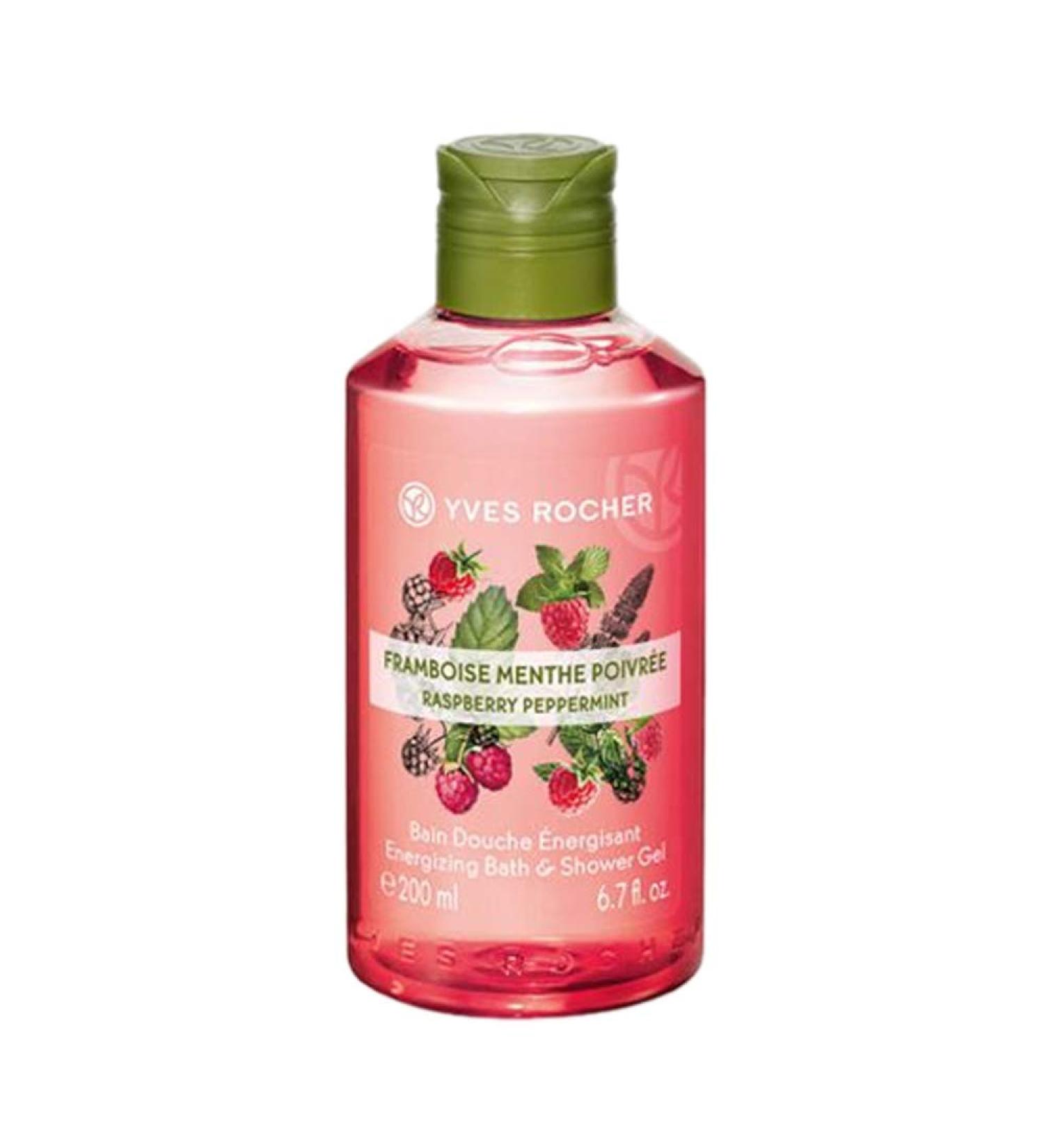 Yves Rocher Energizing Bath and Shower Gel Raspberry Peppermint 400ml