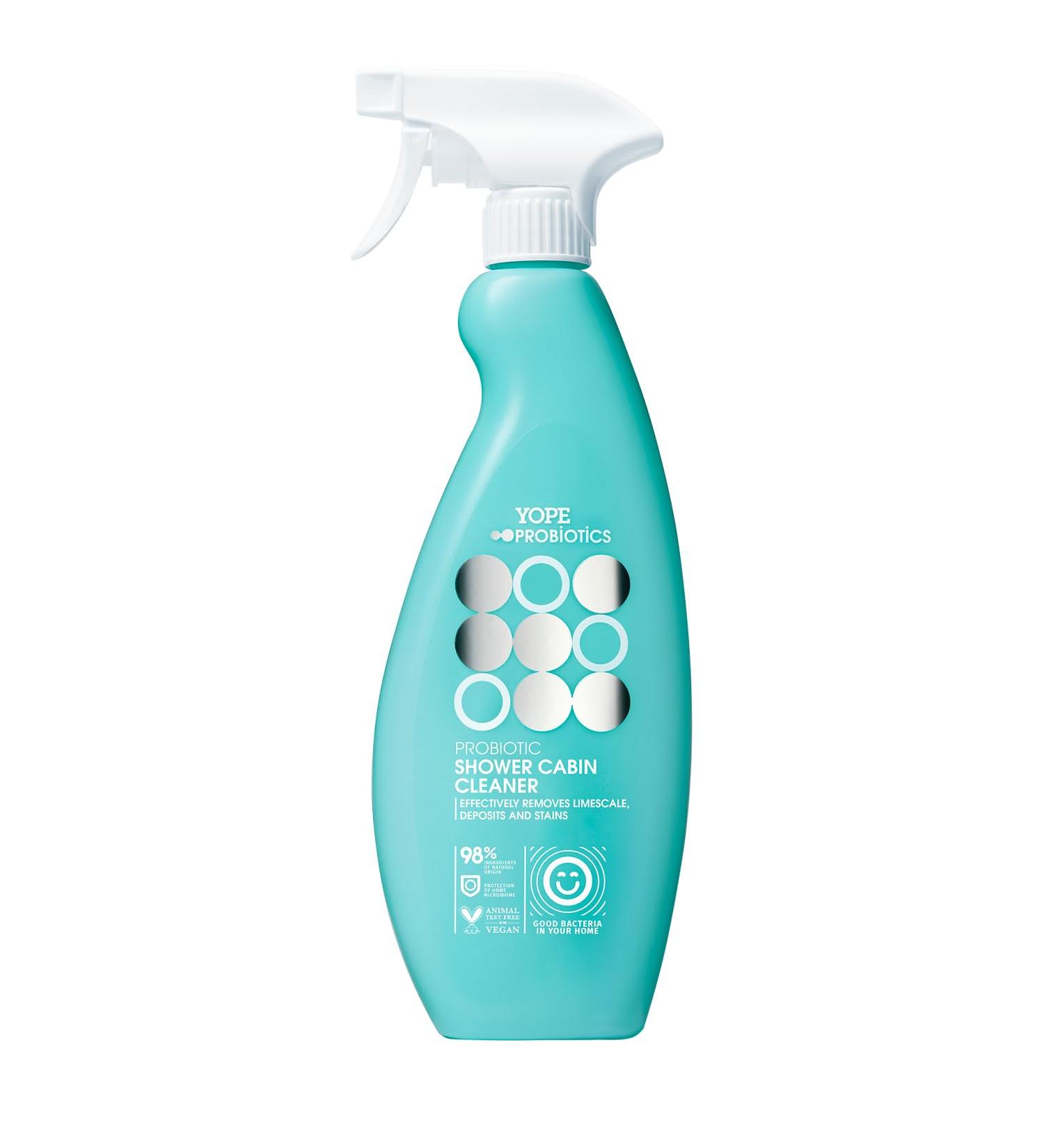 YOPE Probiotic Shower cabin cleaning liquid | Removes soap scum limescale | 99% Natural Ingredients| Safe | PROBIOTIC 500ml