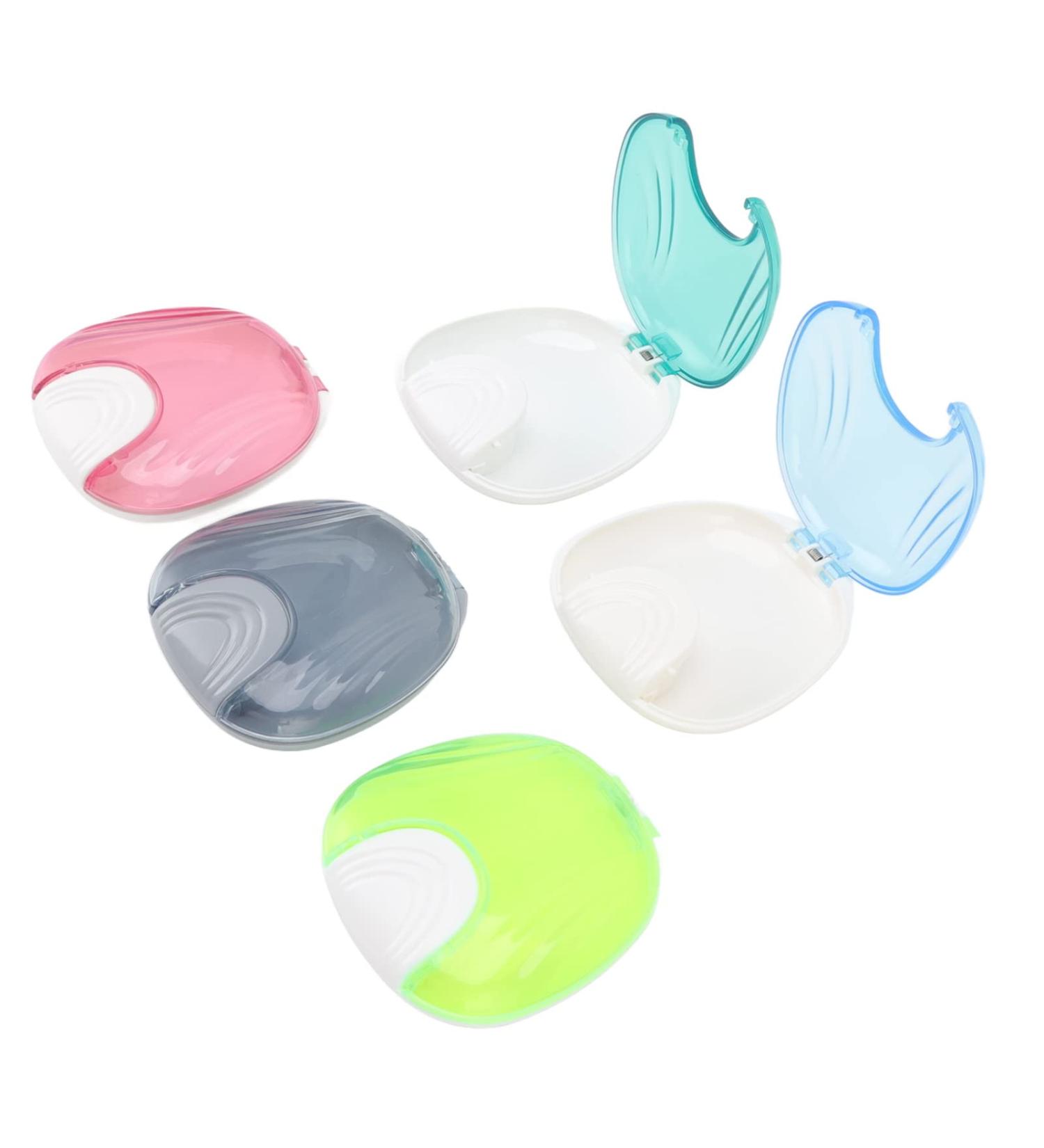 5pcs Slim Retainer Case - Portable Travel Prosthesis Storage with Snap Lock | Aligner Orthodontic Mouth Protection - Buy Online on SooperMarket.com