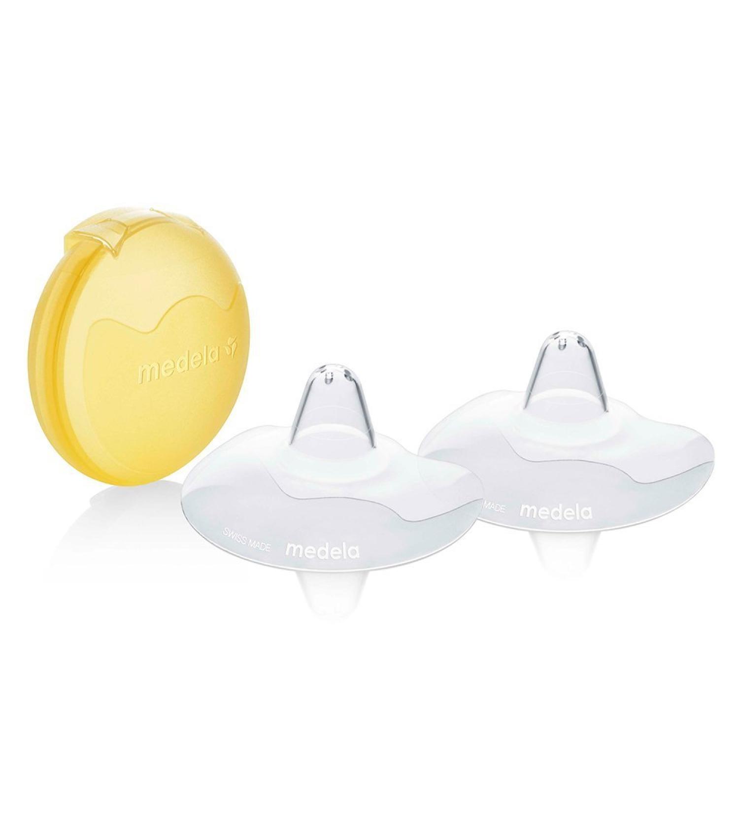Medela Contact Nipple Shields - BPA-Free Soft Silicone 16mm Small - Includes 2 Shields & Case for Nursing Comfort - Buy Online on SooperMarket.com