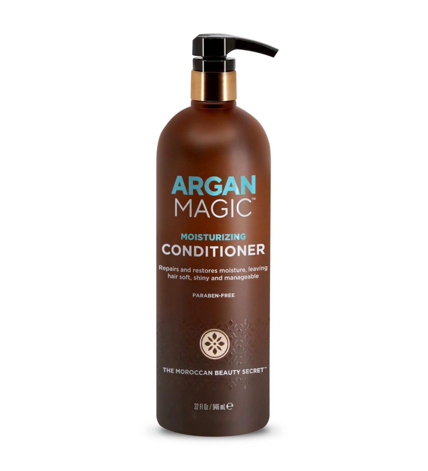 Argan Magic Moisturizing Conditioner - Repair Dry & Damaged Hair | Hydrating & Detangling Formula | Made in USA | Paraben & Cruelty Free - 32oz - Buy Online on SooperMarket.com