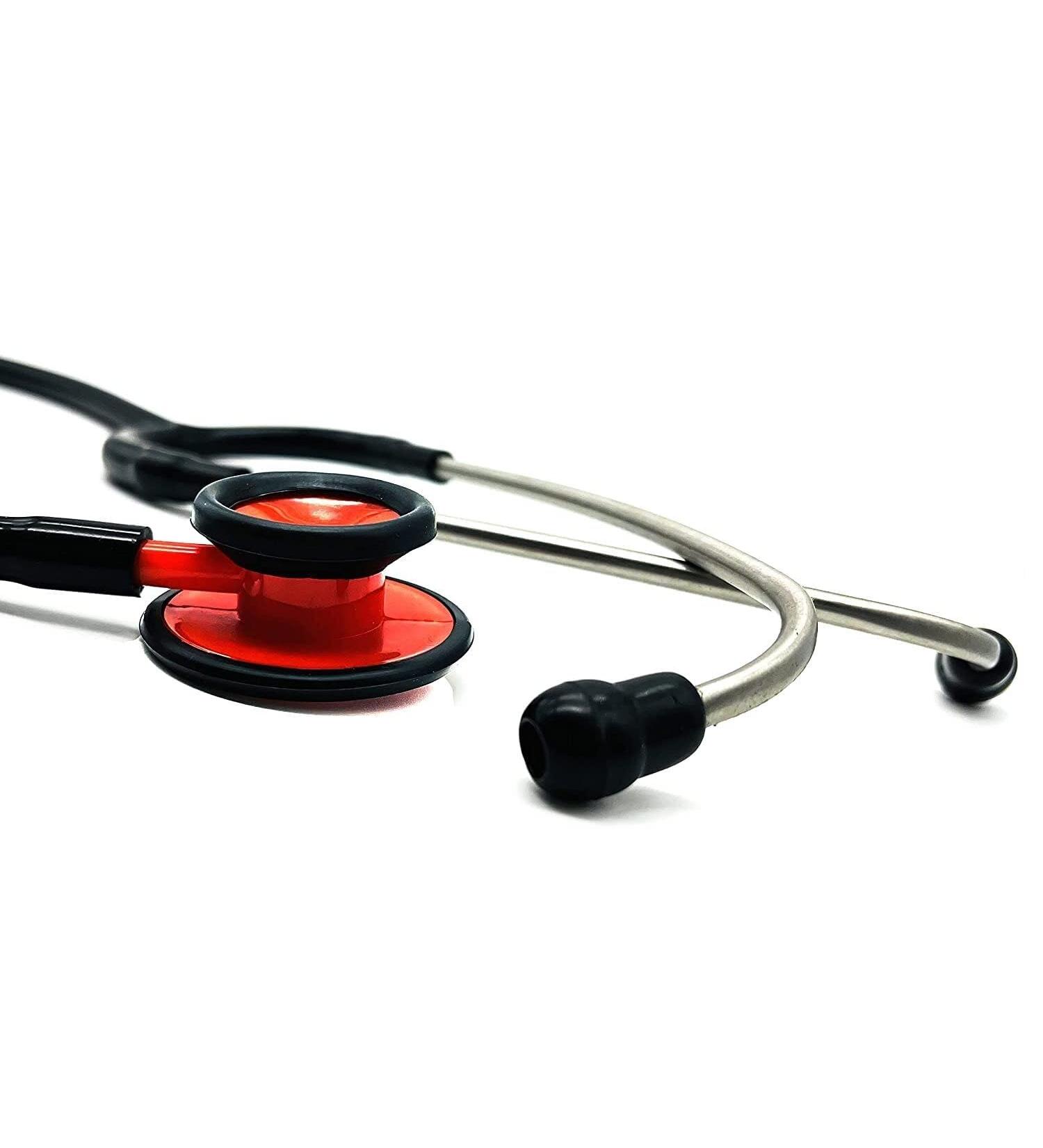 Waterproof Red & Black Matte Stethoscope for Doctors Students & Clinicians Reliable & Stylish Medical Equipment - Buy Online on SooperMarket.com