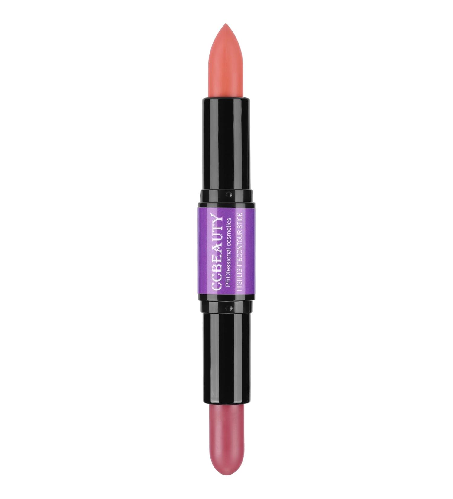 CCbeauty Dual-Ended Cream Blush Stick Blusher - Peach/Mauve Shade | Cheek & Lip Tint 2-in-1 Face Blushing Duo Stick for Smooth Matte & Dewy Finish - Lightweight & Buildable Color | 1 Pack - Buy Online on SooperMarket.com