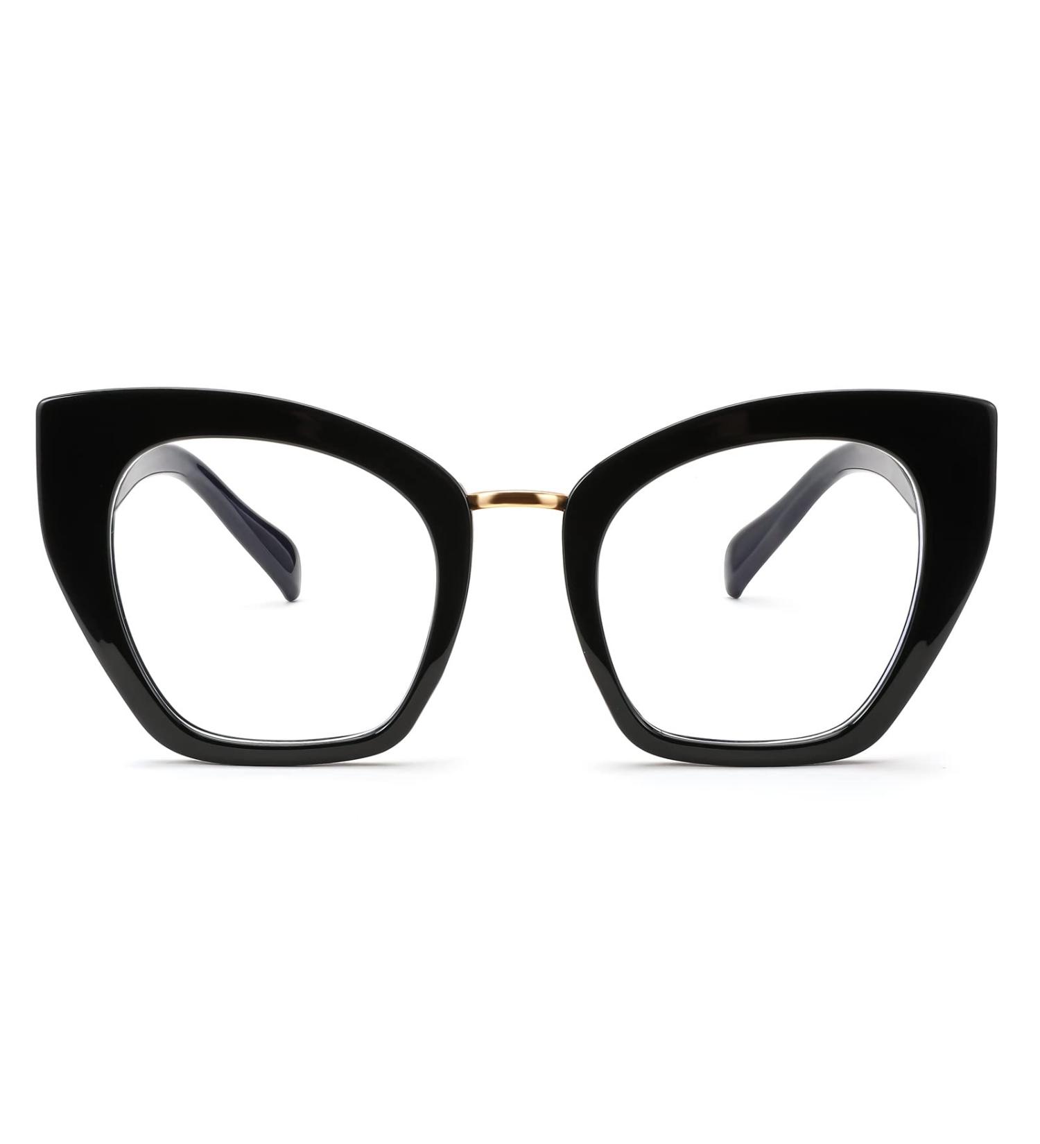 FEISEDY Oversized Blue Light Blocking Glasses for Women - Retro Cateye Computer Glasses B4107 - Black 65cm - Shop Internationally - Buy Online on SooperMarket.com