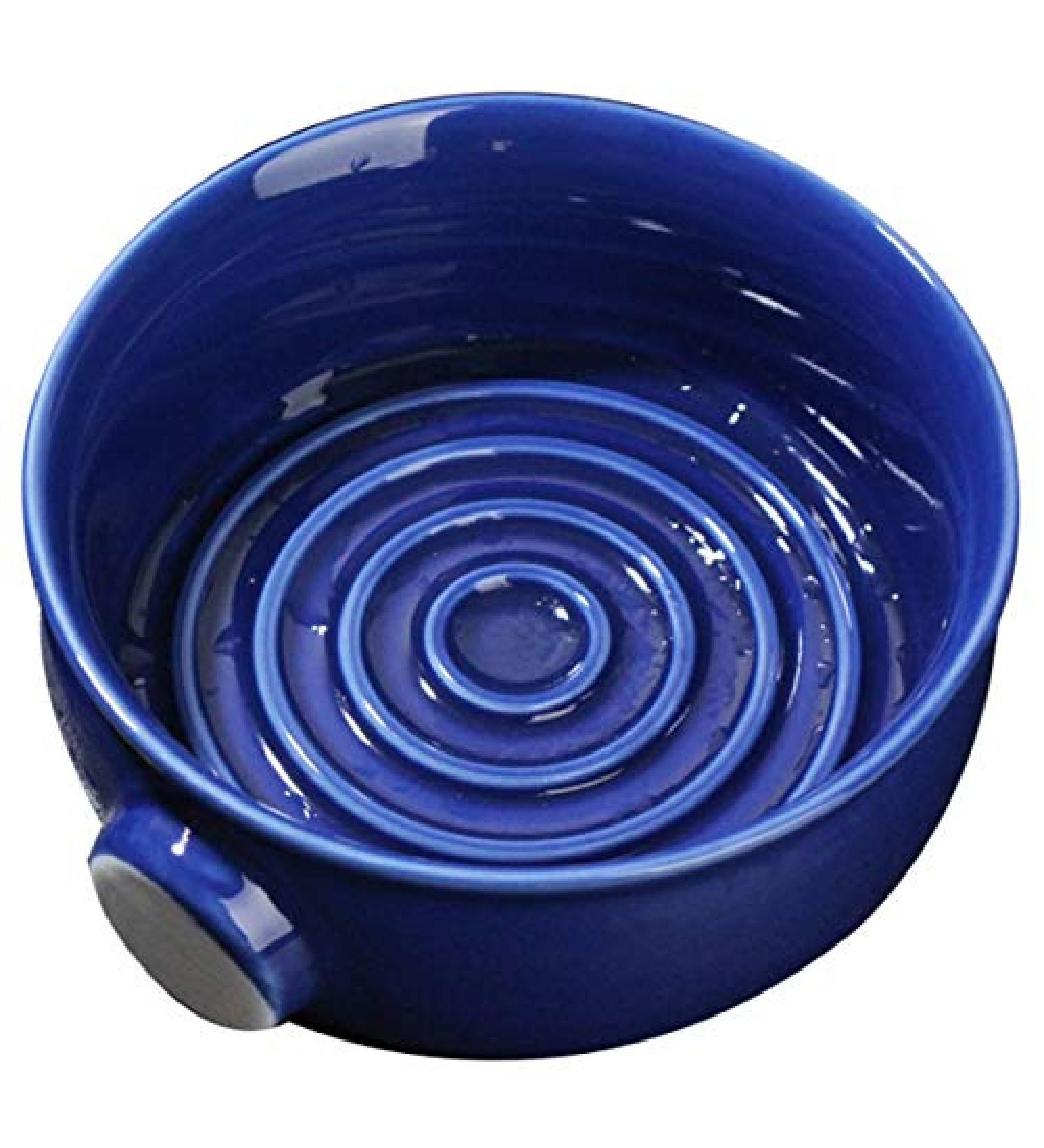 Buy Aflytep Ceramic Men's Shaving Mug Bowl - Royal Blue | Wide Opening for Shaving Brush & Soap - International Shipping Available - Buy Online on SooperMarket.com