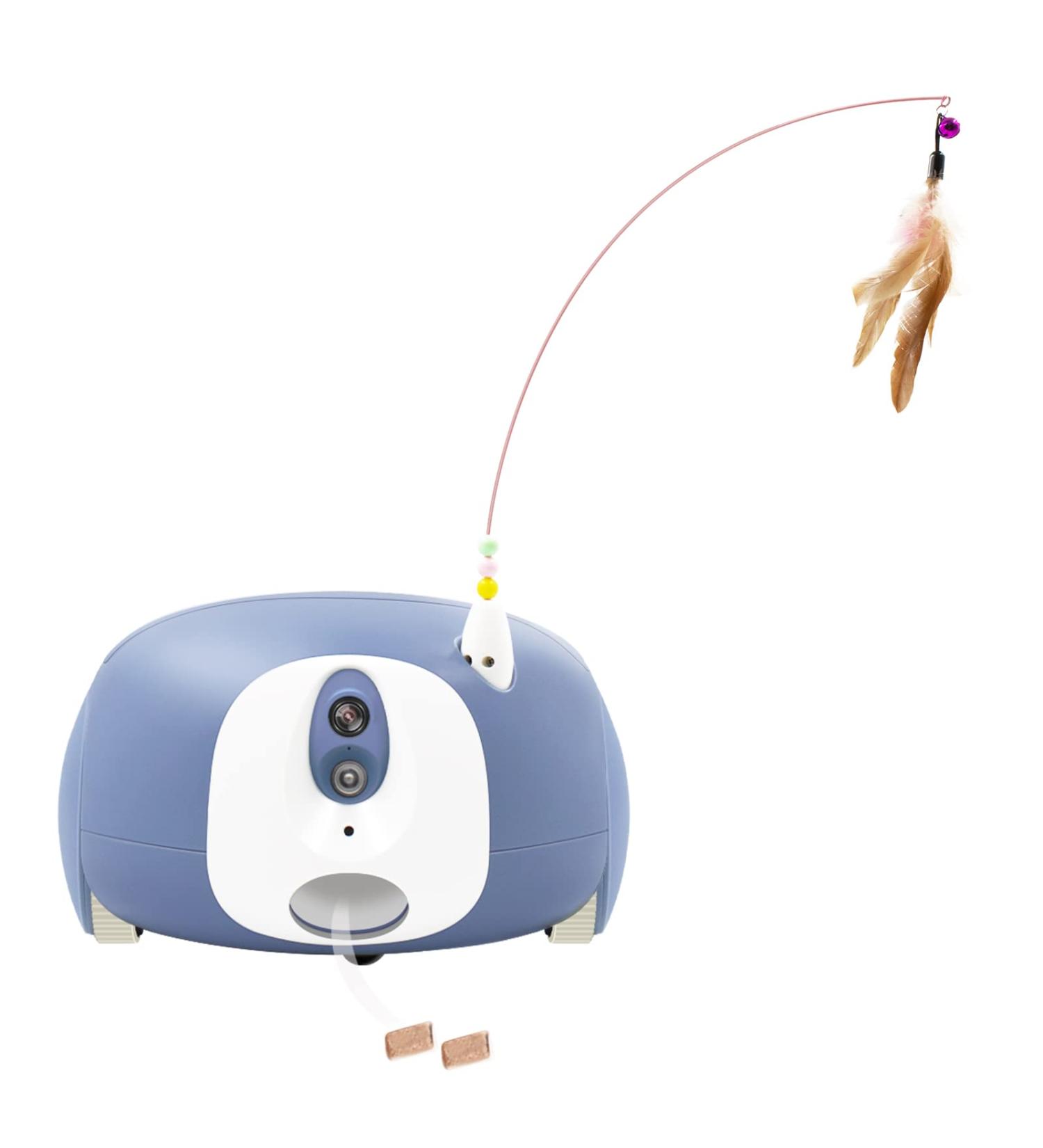 Pumpkii Home Robot Pet Camera with Treat Dispenser, App Control, 2-Way Audio, 1080P HD Camera, Night Vision | Interactive Cat Dog Toy - Buy Online on SooperMarket.com