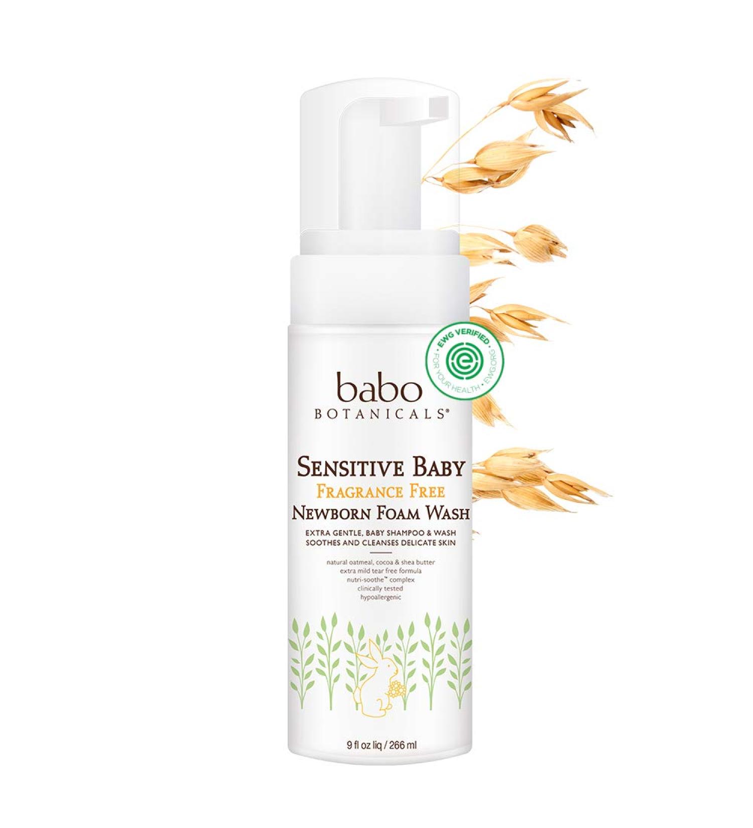 Babo Botanicals Unscented Baby Foam Wash 9 Fl Oz | Organic Calendula & Oat Protein - Buy Online on SooperMarket.com