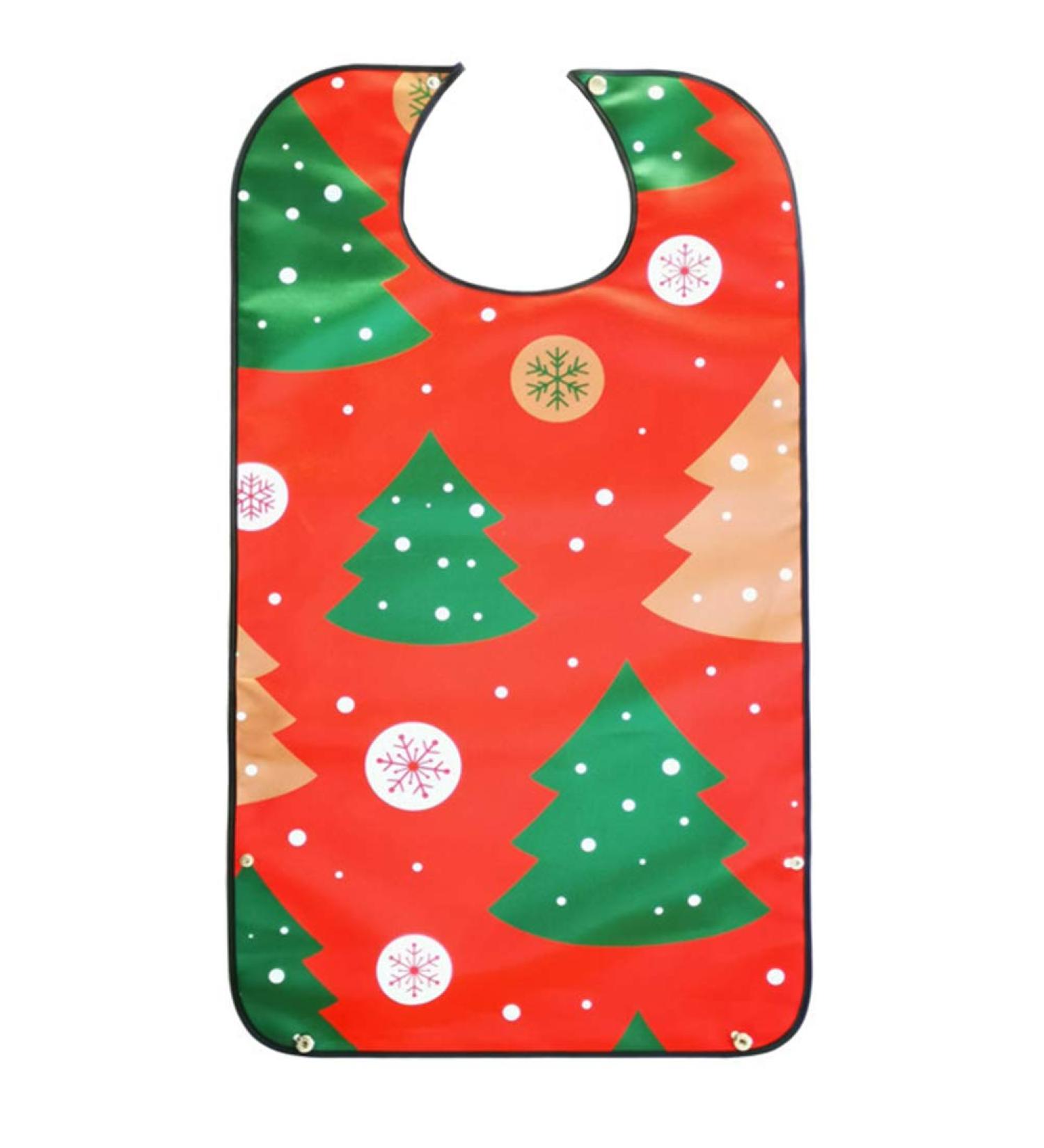 KESYOO Adult Christmas Bib Lovely Tree Pattern Bib Waterproof Bib Old Man Eating Bib for Christmas Holiday Party Supplies - Buy Online on SooperMarket.com