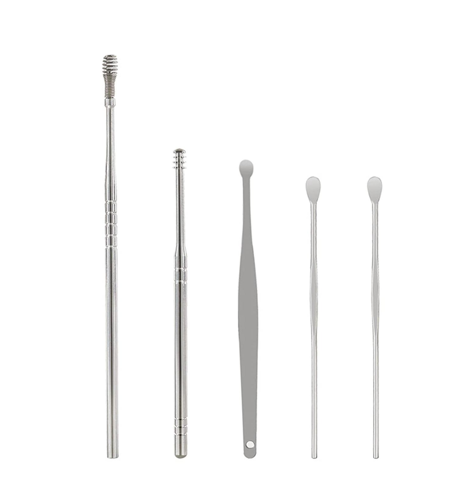 HEIMEABI Spring Earwax Cleaner Kit - 8-in-1 Ear Pick Tools for Ear Wax Removal and Eye Scrub Cleansing Pads - Buy Online on SooperMarket.com