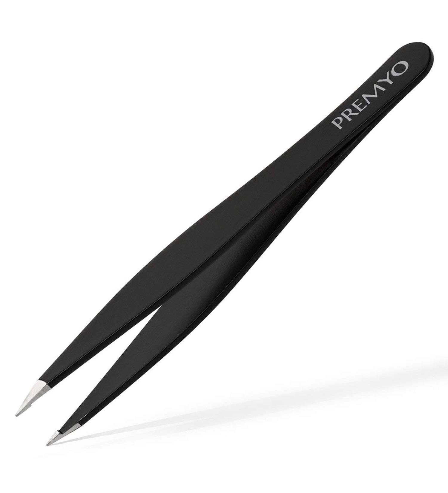 Buy Premyo Precision Eyebrow Tweezers for Ingrown Hair & Splinters - Professional Stainless Steel Rustproof with Case | International Shipping - Buy Online on SooperMarket.com